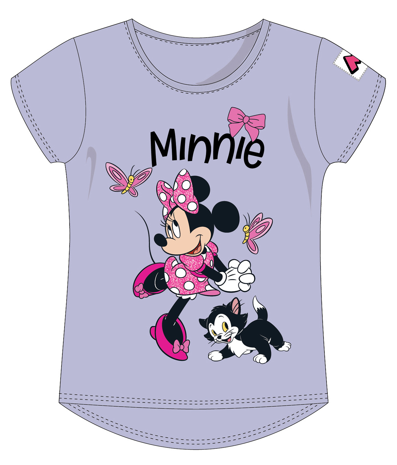 Levně Dětské bavlněné tričko Minnie Mouse Disney - fialové