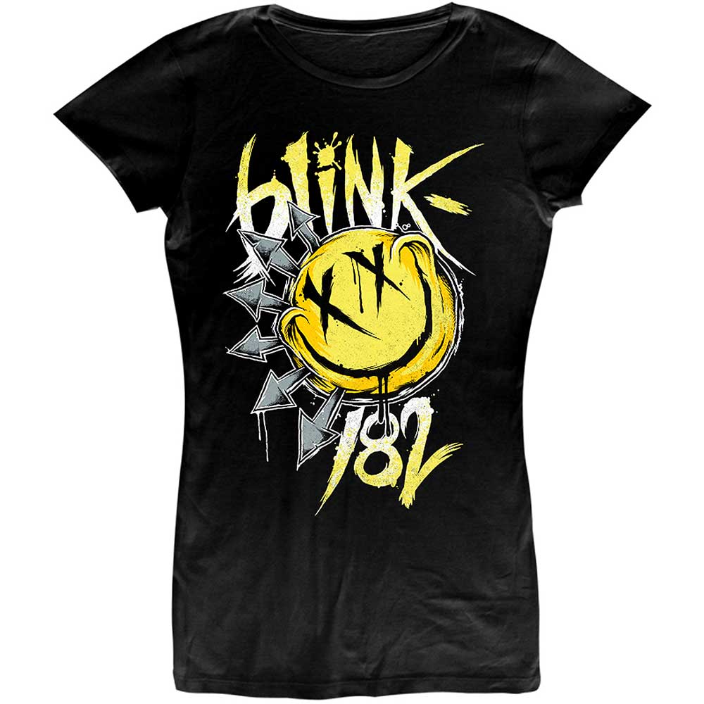 Levně RockOff BLINK-182 Dámské bavlněné tričko : Big smile - černé