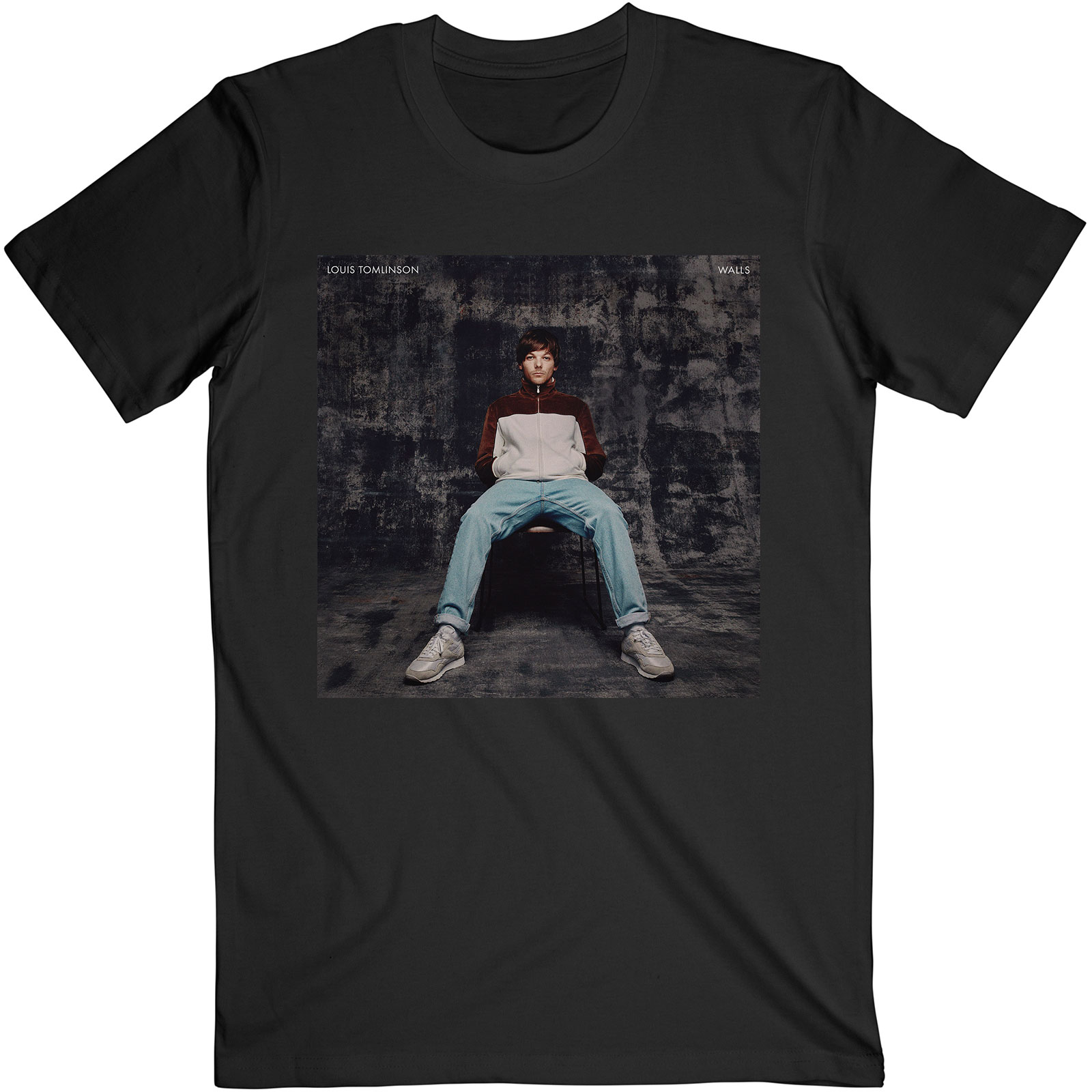 Levně RockOff Louis Tomlinson Unisex bavlněné tričko: Walls - černé