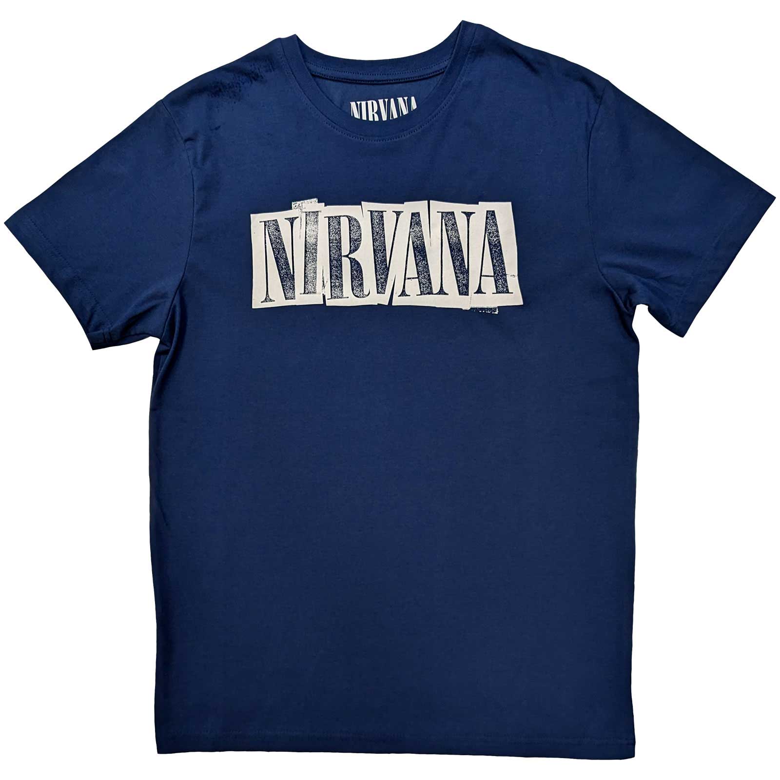 Levně RockOff Nirvana Unisex bavlněné tričko : Box Logo - modré