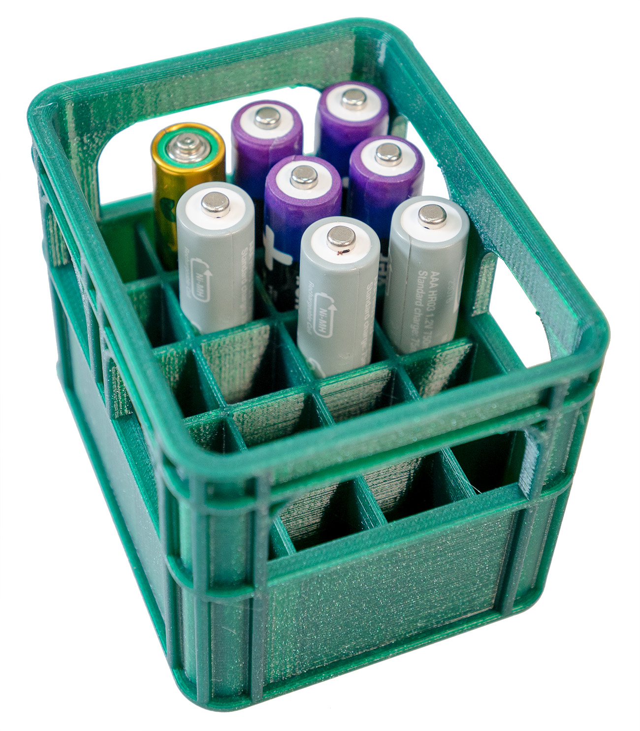 Levně PIX Originální organizér na tužkové baterie AAA - přepravka - zelená