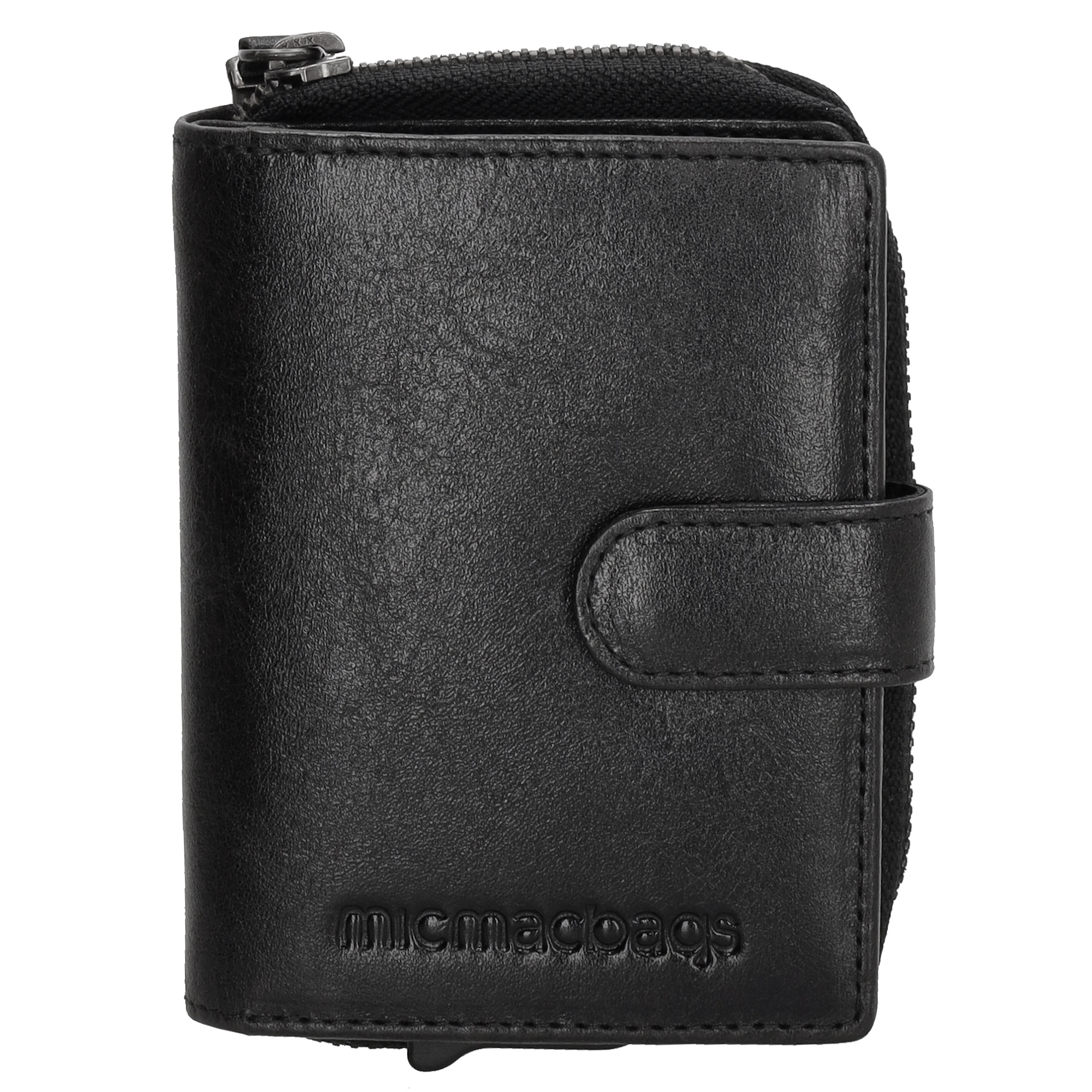 Levně Micmacbags Porto bezpečnostní dámská kožená peněženka - černá