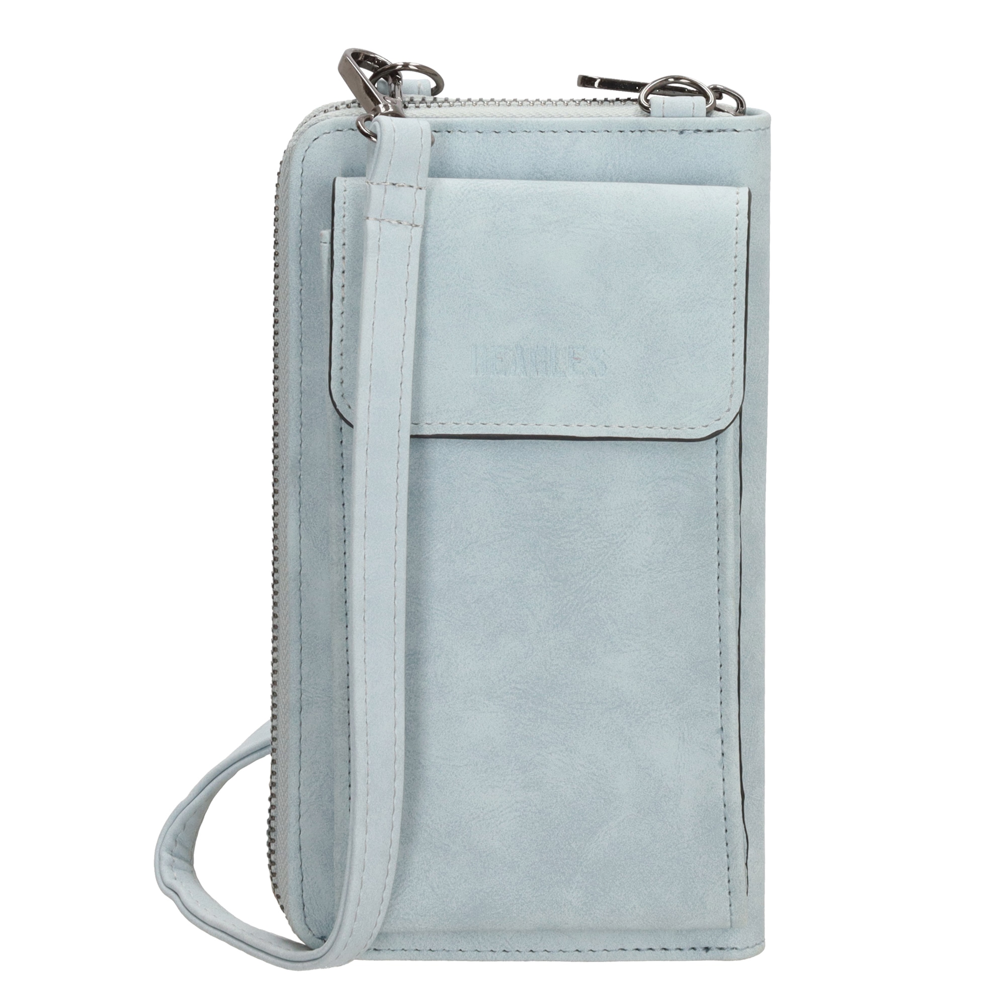 Levně Dámská kabelka na telefon / peněženka s popruhem přes rameno Beagles Rebelle - světle modrá - na výšku