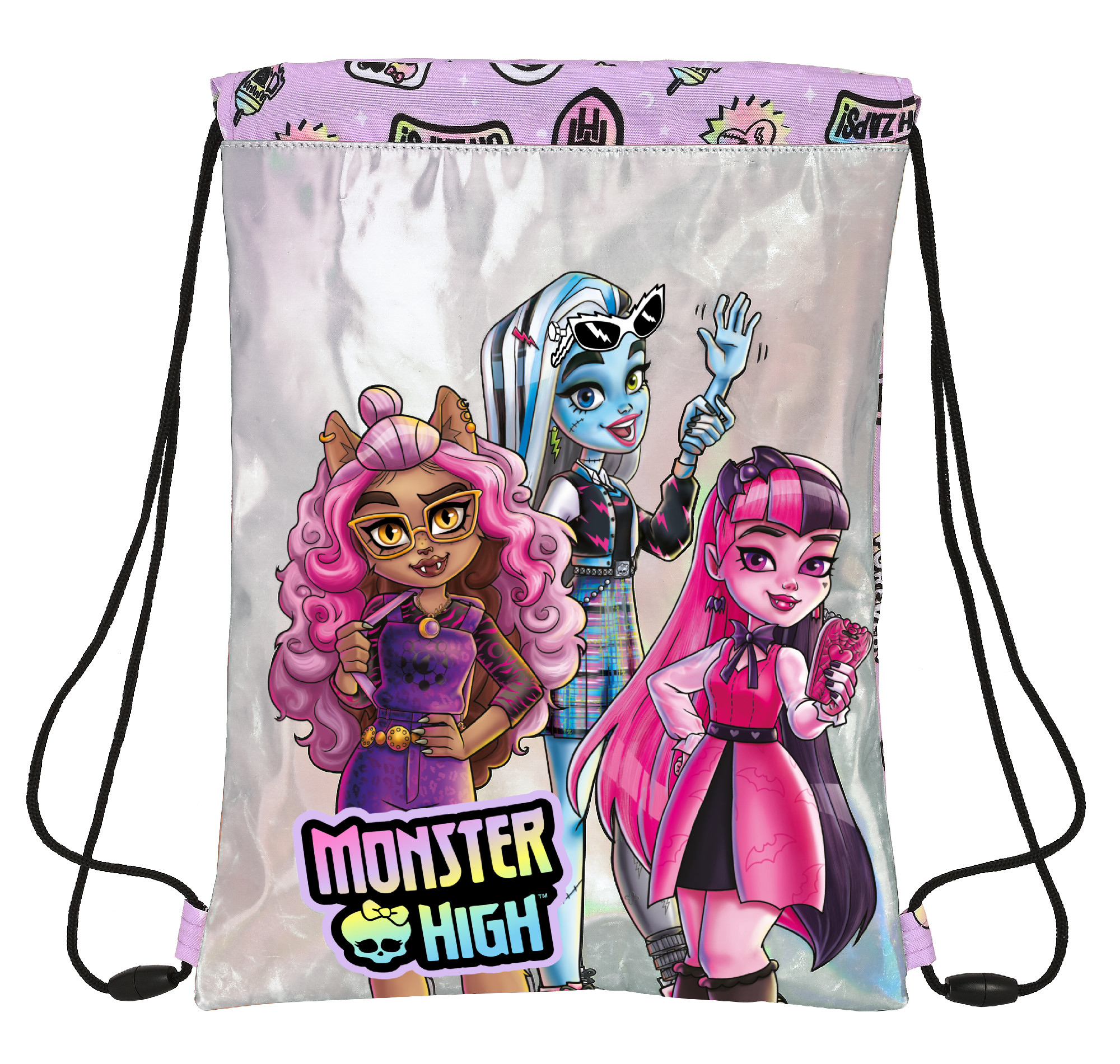 Levně Safta MONSTER HIGH "BEST BOOS" pytlík na přezůvky 0,8 L