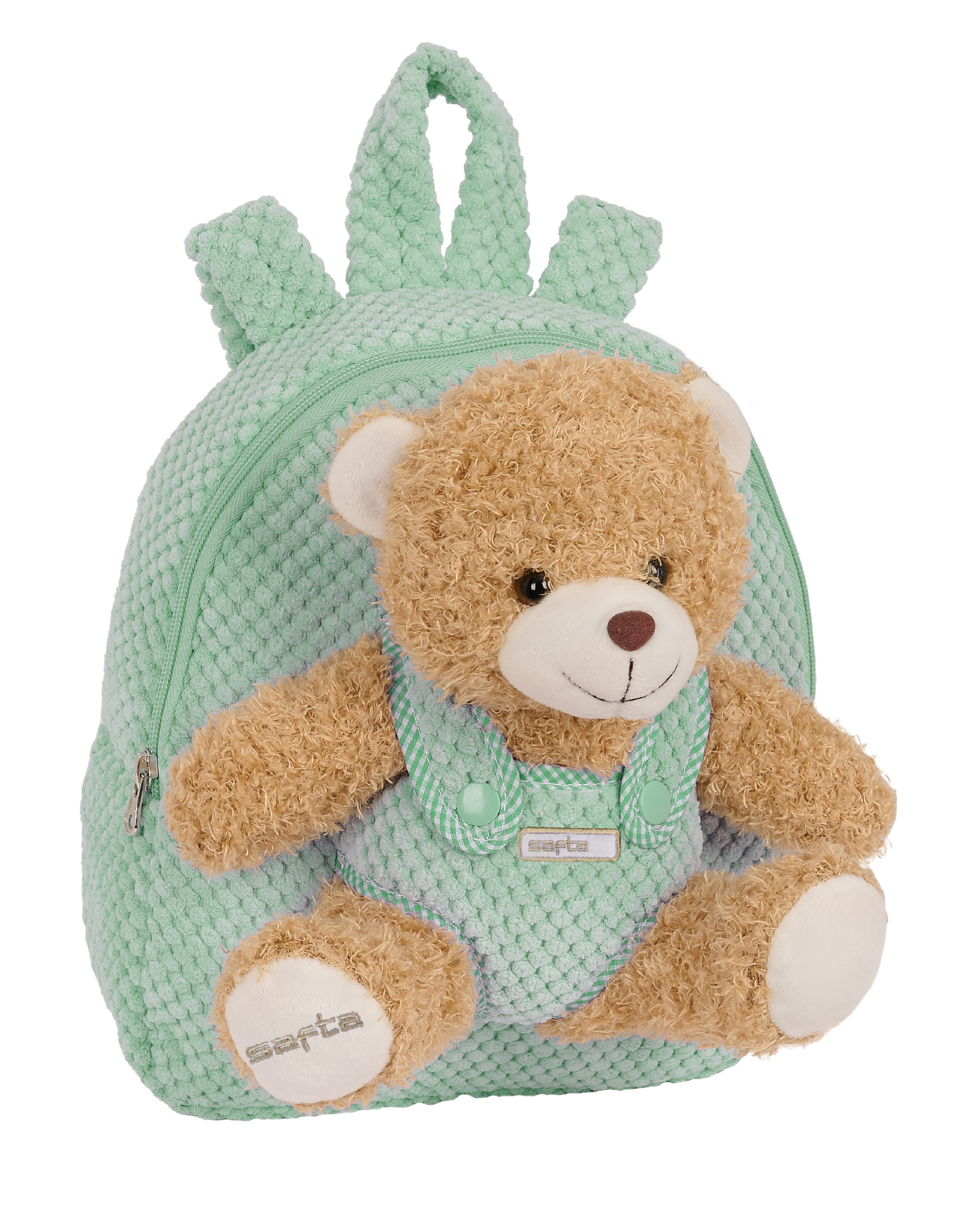 Levně Safta Teddy Bear dětský batůžek s plyšovým medvídkem - 4,65 L - zelený