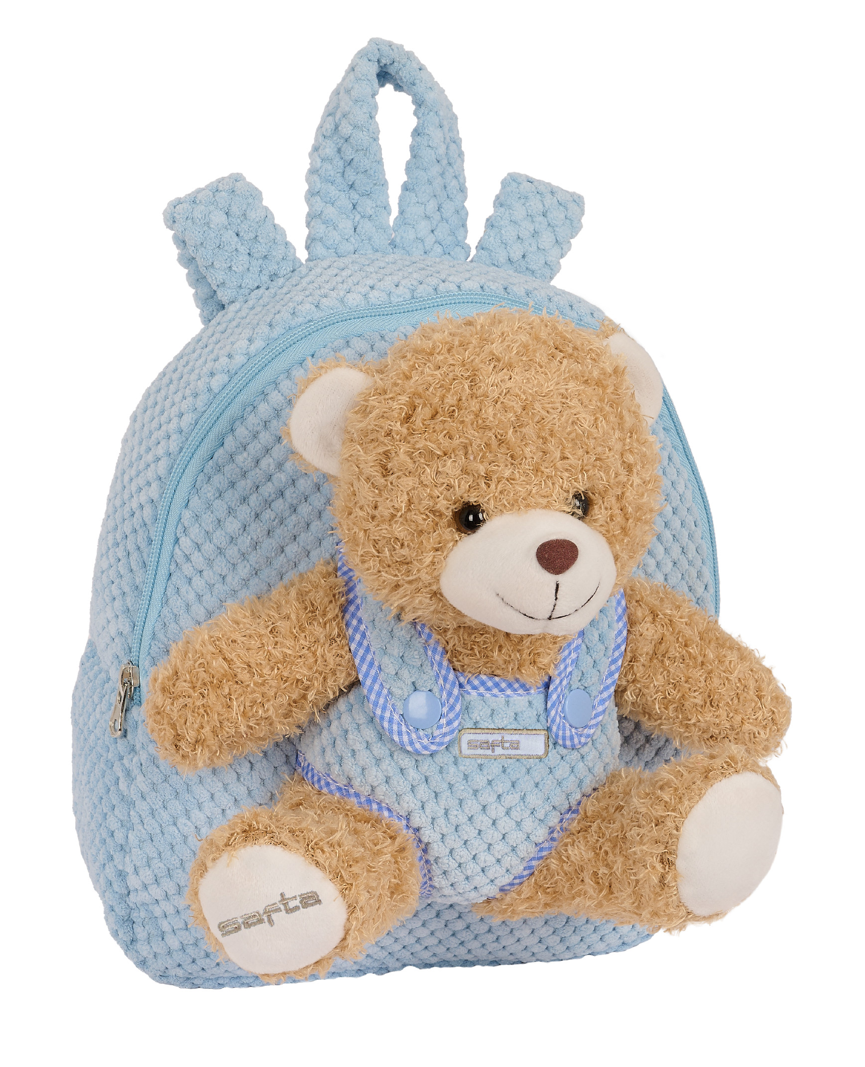 Levně Safta Teddy Bear dětský batůžek s plyšovým medvídkem - 4,65 L - modrý