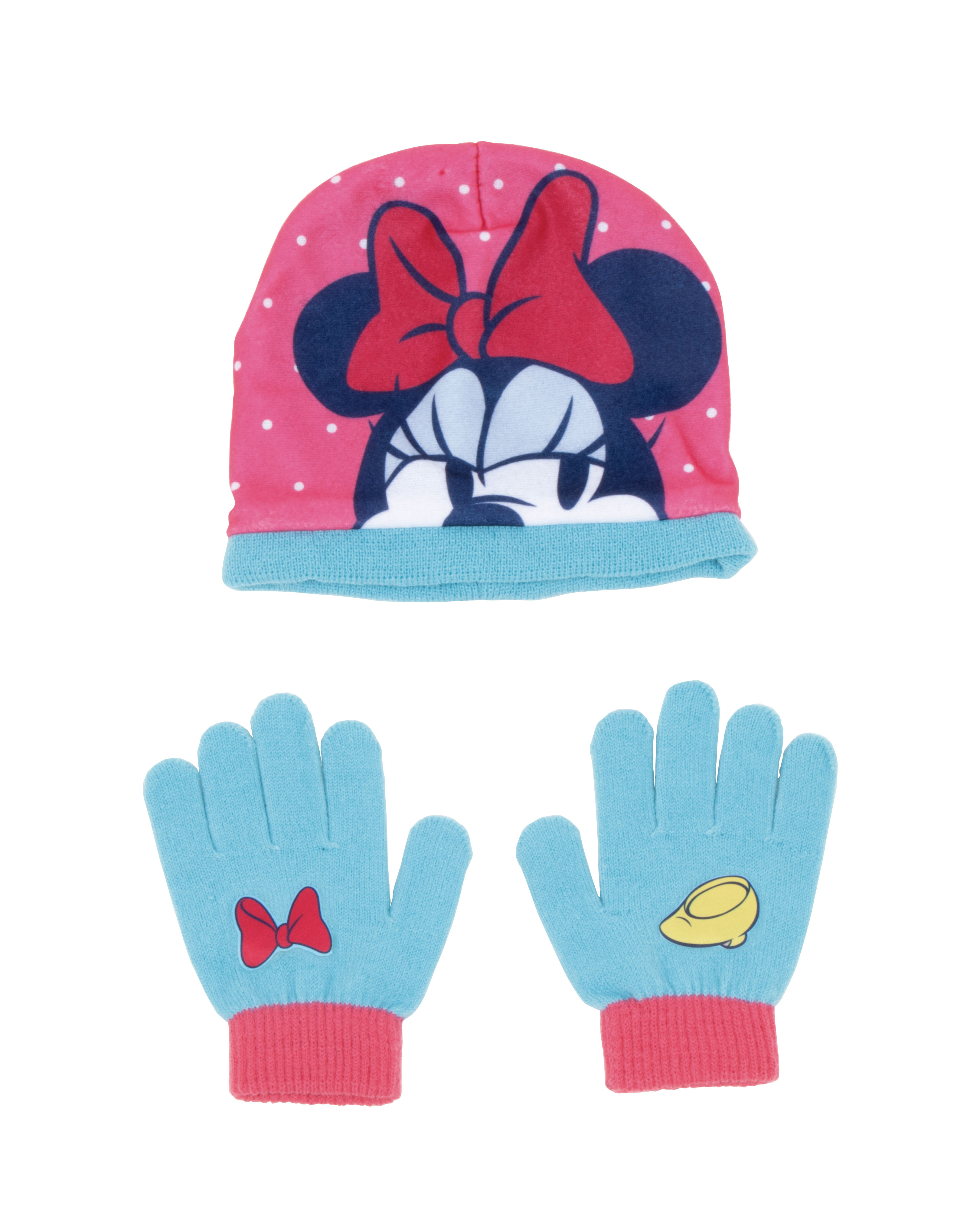 Levně Disney Dětský set čepice/rukavice 51/54 Minnie Mouse "Lucky"