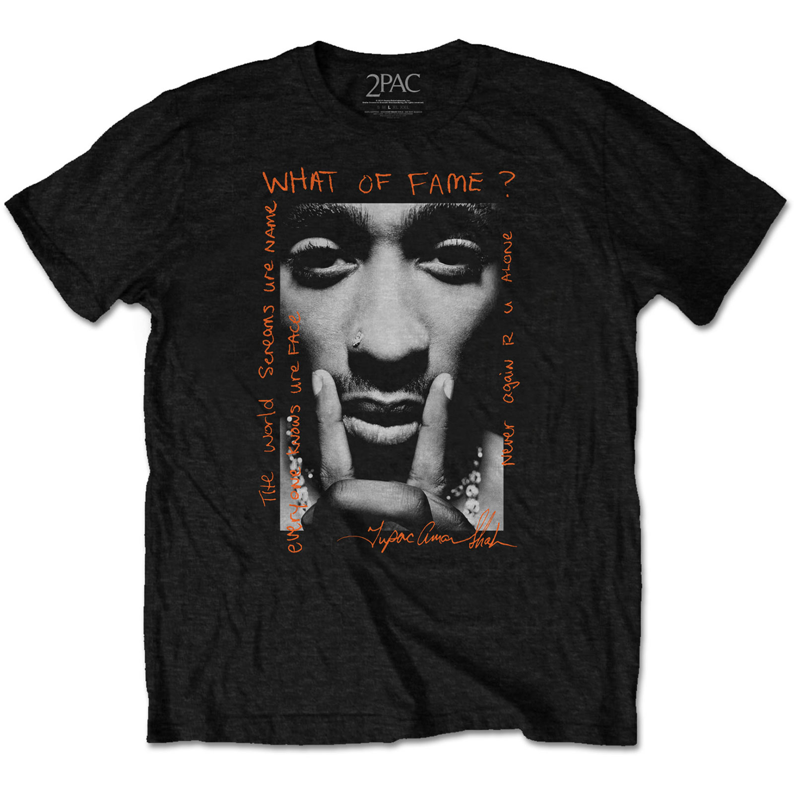 Levně RockOff 2PAC UNISEX tričko: WHAT OF FAME?