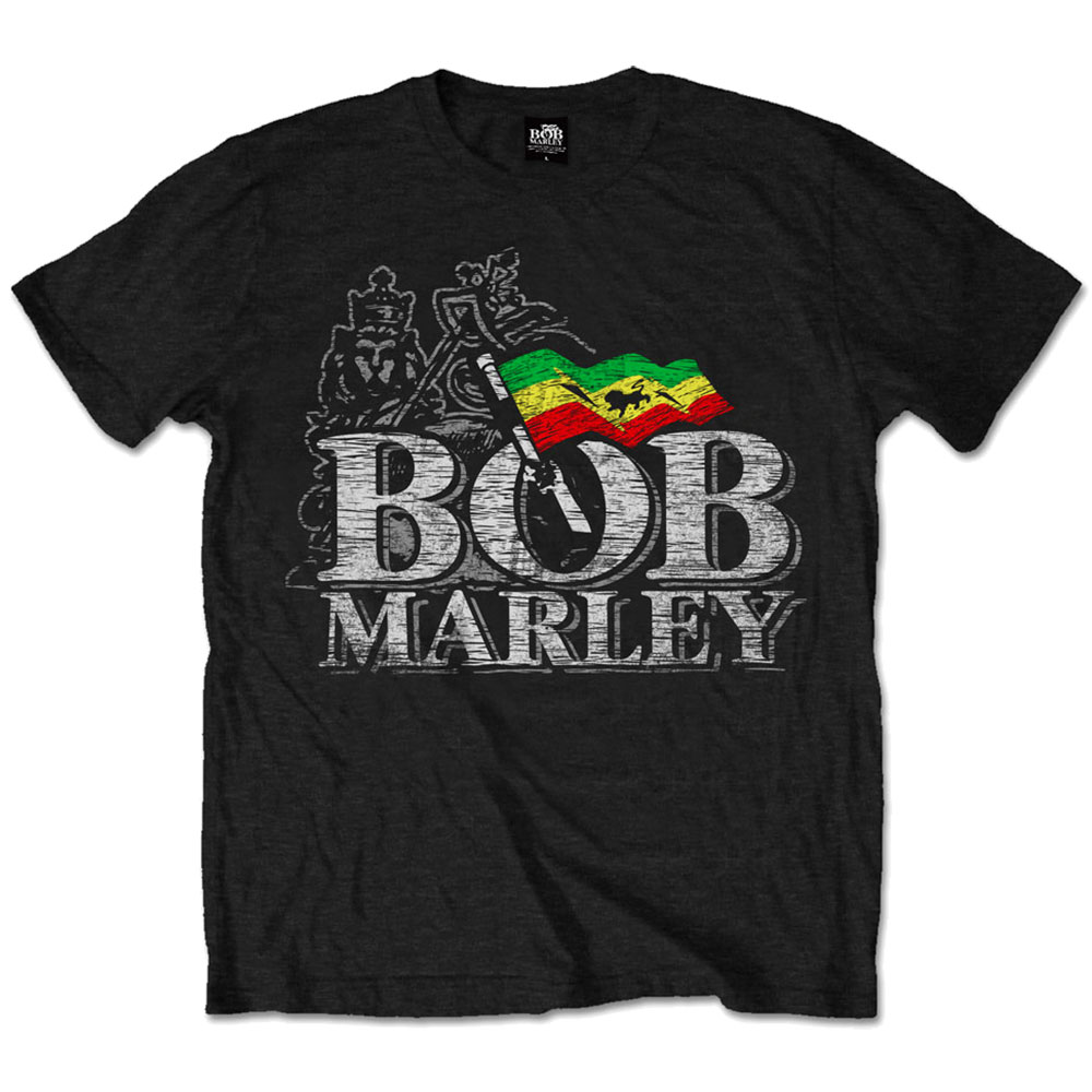 Levně RockOff BOB MARLEY UNISEX tričko: DISTRESSED LOGO