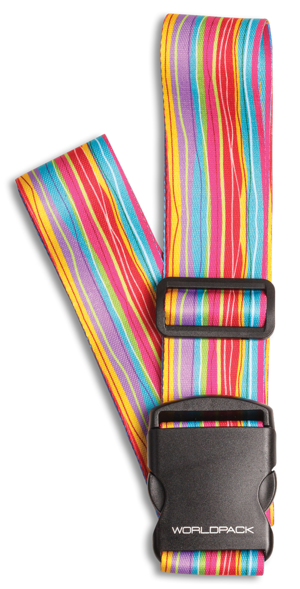 Levně WORLDPACK travel zajišťovací popruh na zavazadlo - mix barev