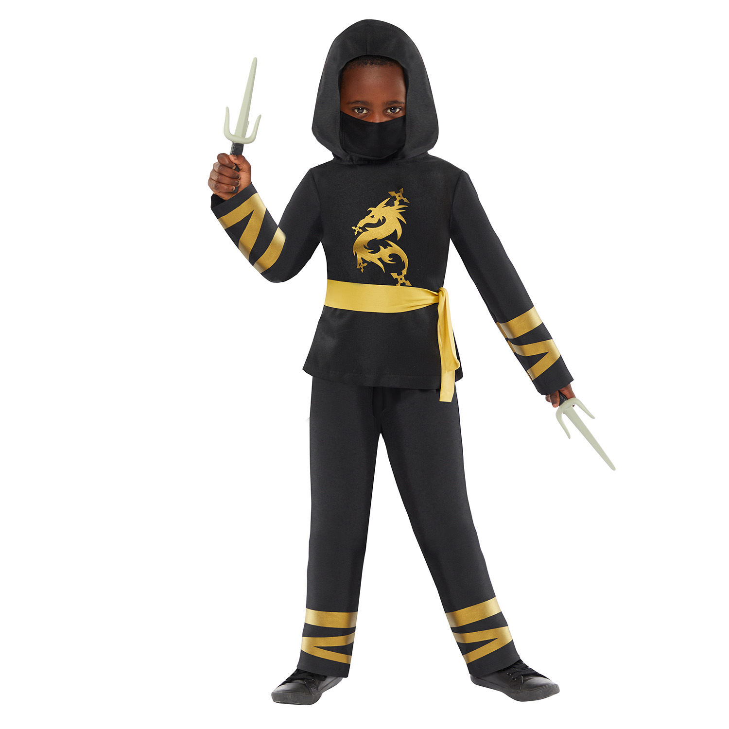 Levně Amscan dětský karnevalový kostým Gold ninja