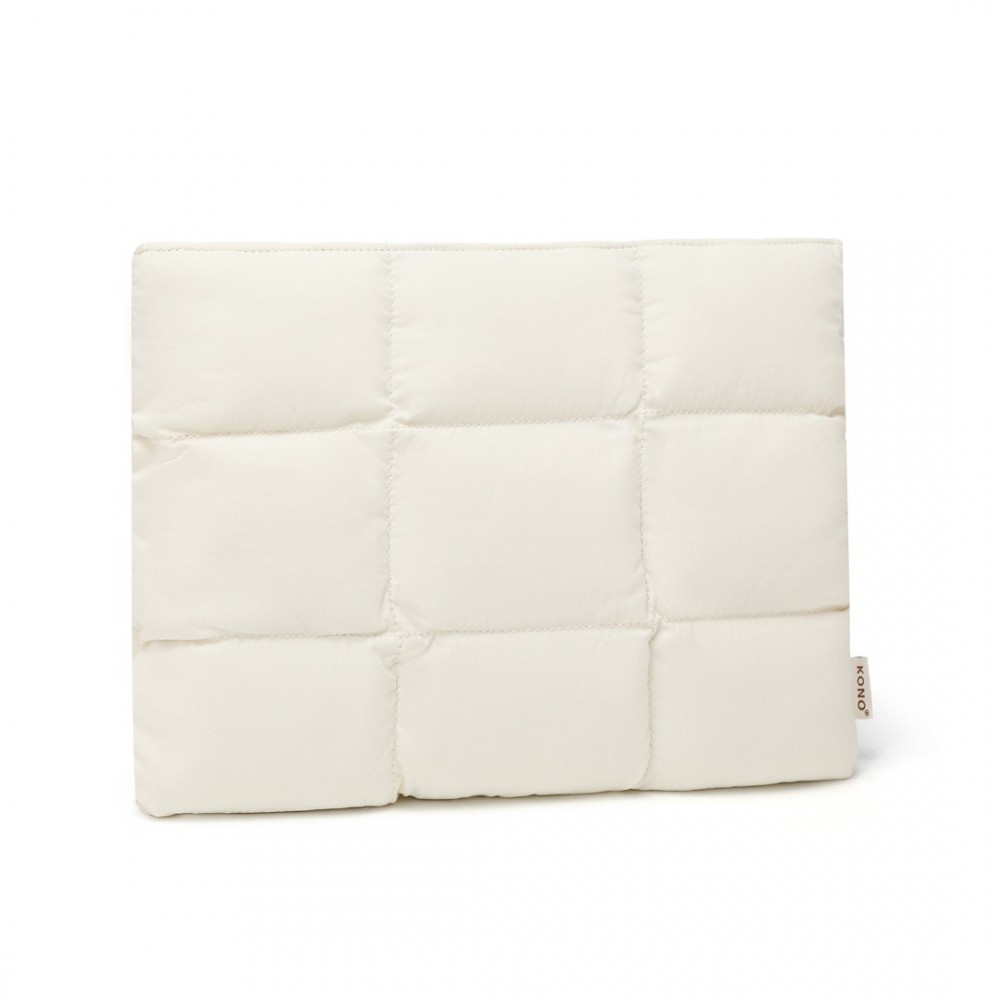 KONO lehké magnetické prošívané pouzdro na notebook 14"- béžová