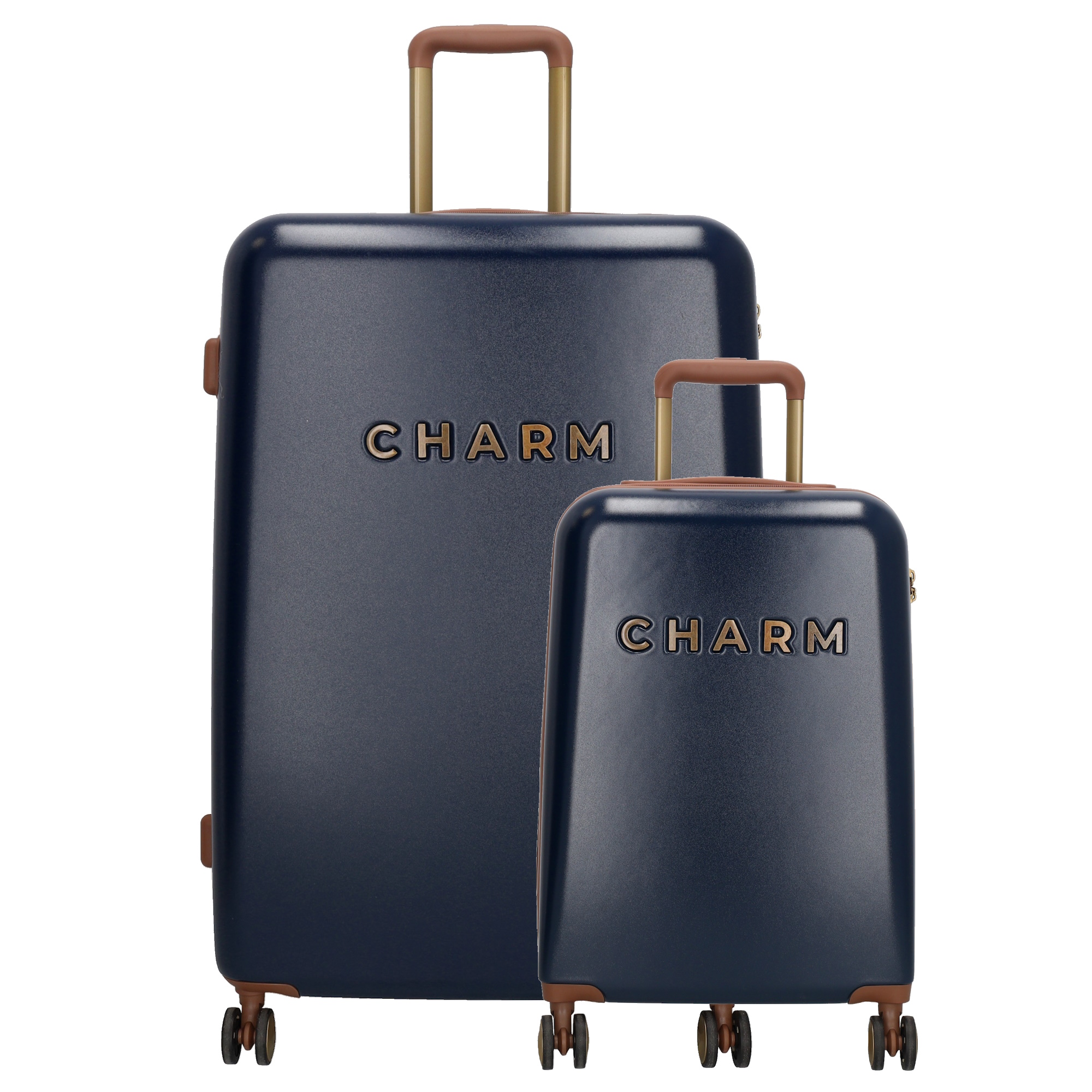 Levně Charm London sada cestovních kufrů ABS 22054- navy - 94 / 33 L