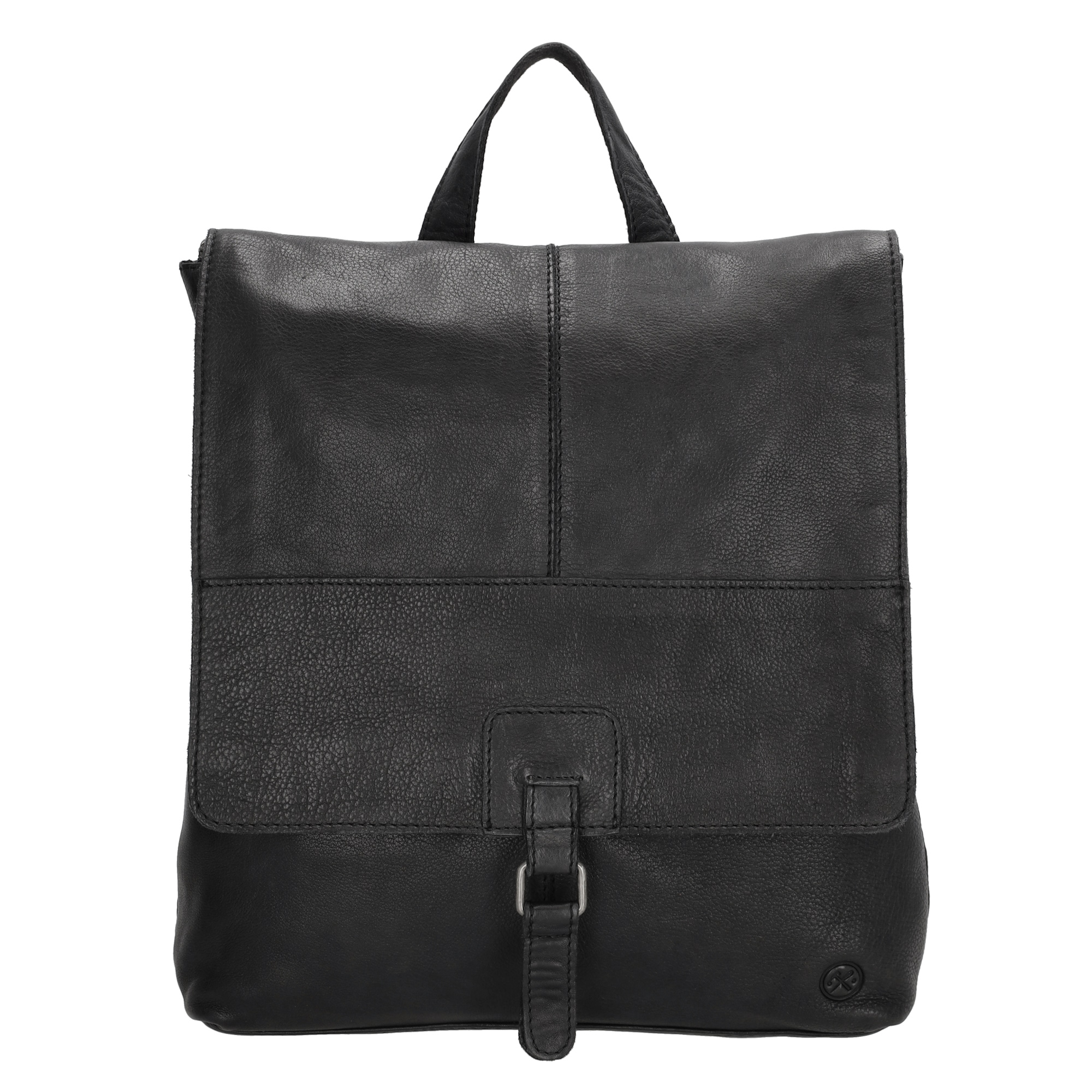 Levně Hide & Stitches dámský kožený batoh / taška Paint Rock 10L - černá