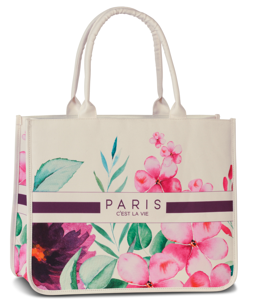 Levně Punta Paris dámská shopper taška - Flower - 18L