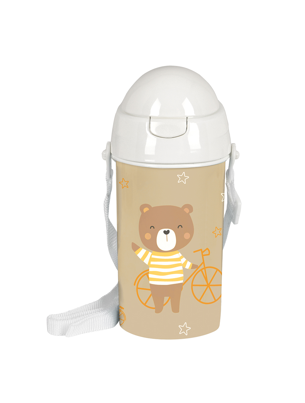 Levně Safta dětská PVC láhev "Medvídek" - BPA Free - 500 ml - béžová