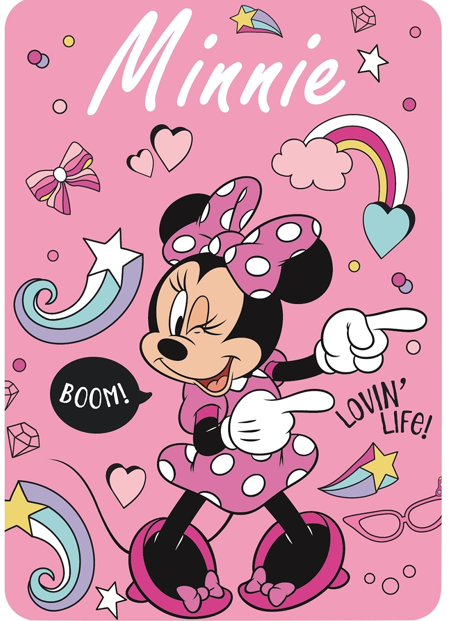 Levně Disney Dětská deka Minnie Mouse "ME TIME" - růžová