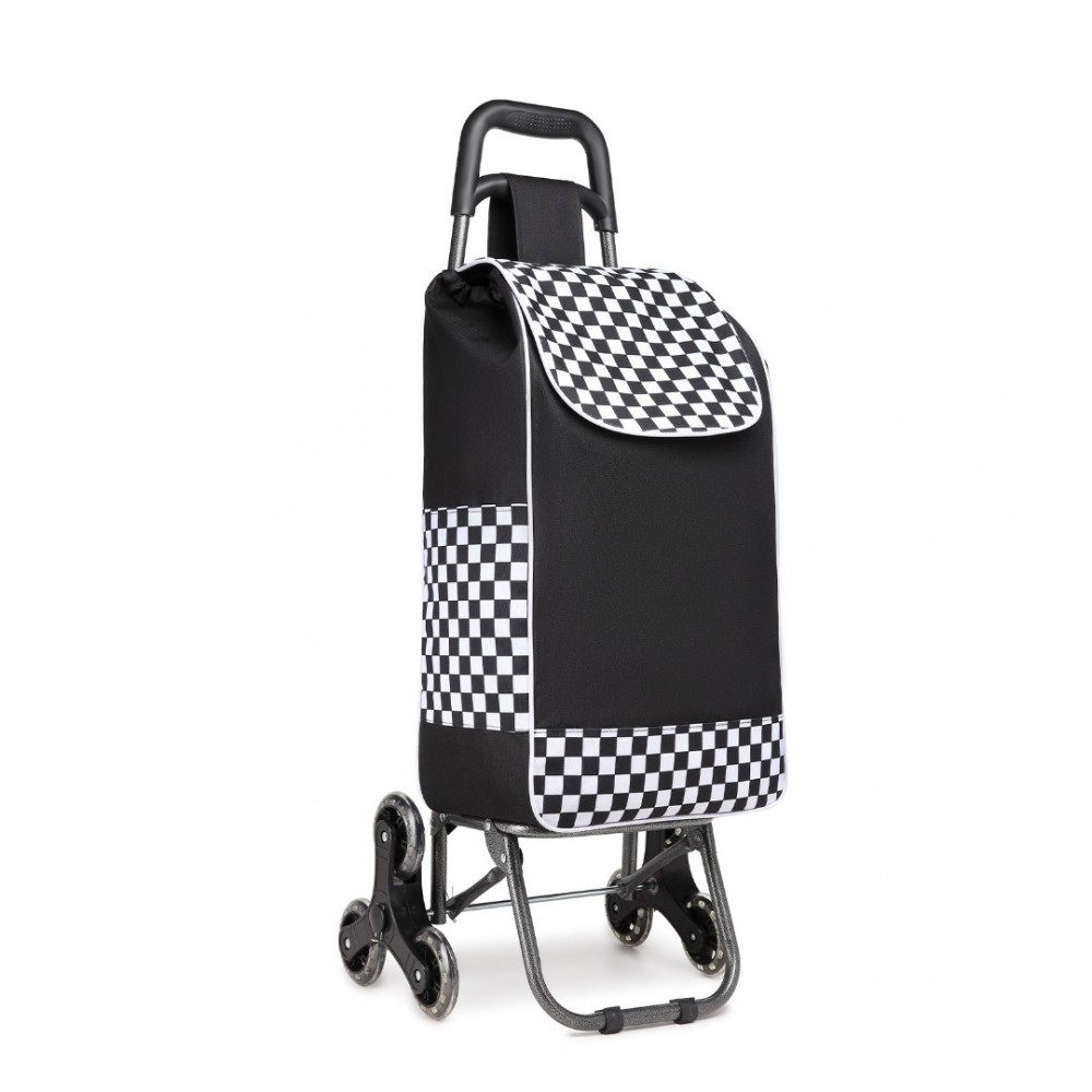 Levně Nákupní taška na 6 kolečkách Kono Travel termoizolační - černá - 31L