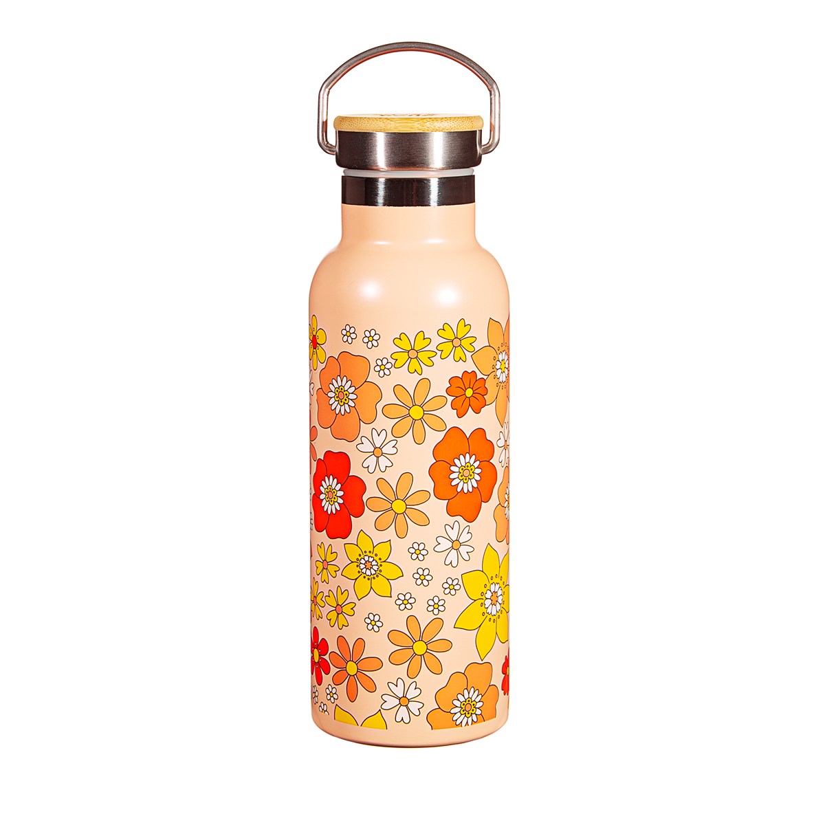 Levně Sass & Belle nerezová láhev na vodu 70s Floral - 500ml