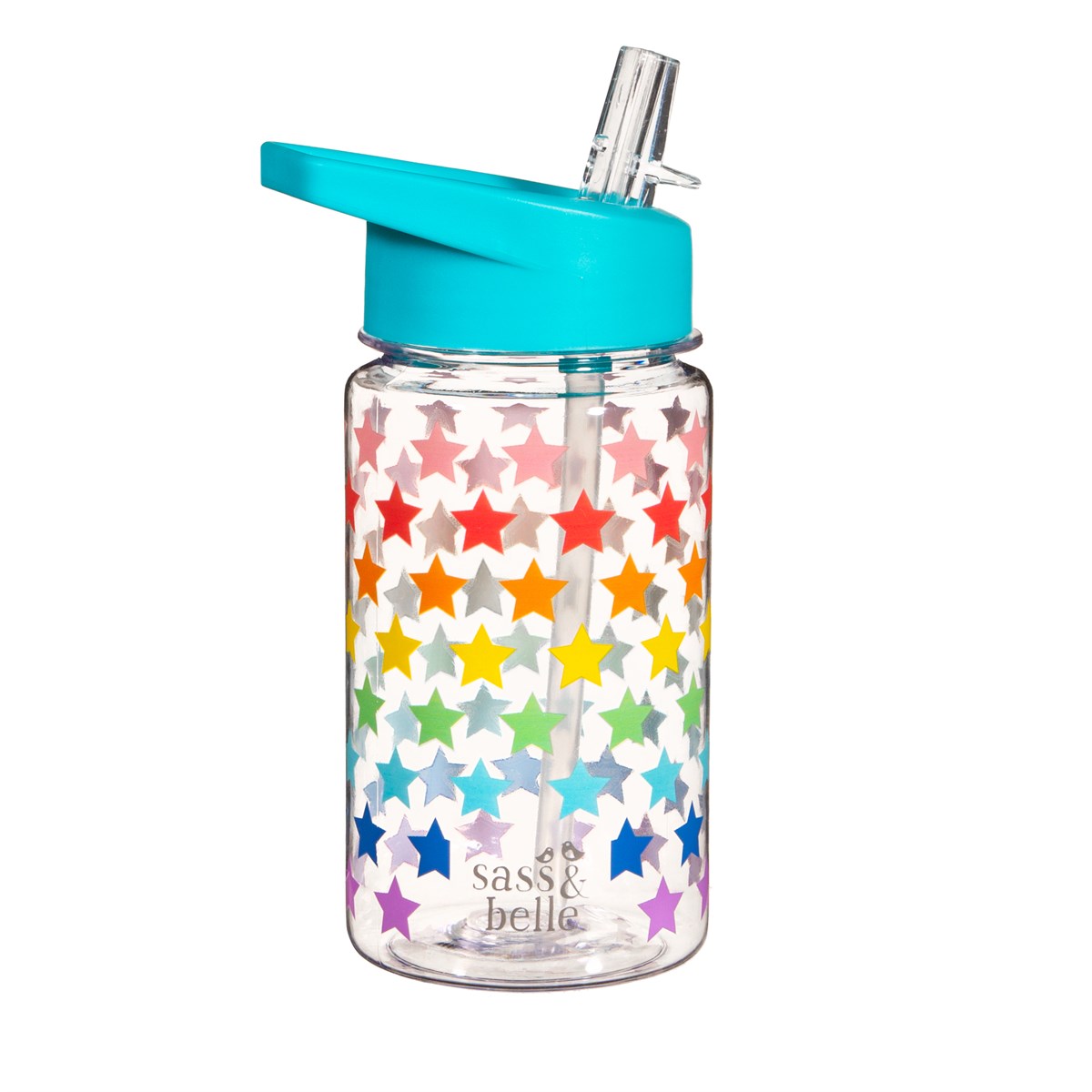 Levně Sass & Belle dětská láhev na vodu Drink Up Rainbow Stars- 400 ml