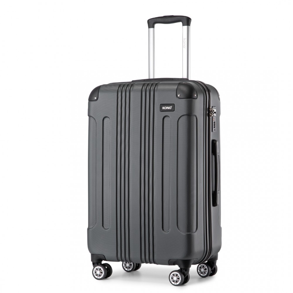 Levně Cestovní kufr na kolečkách Kono ABS - 78L - šedý