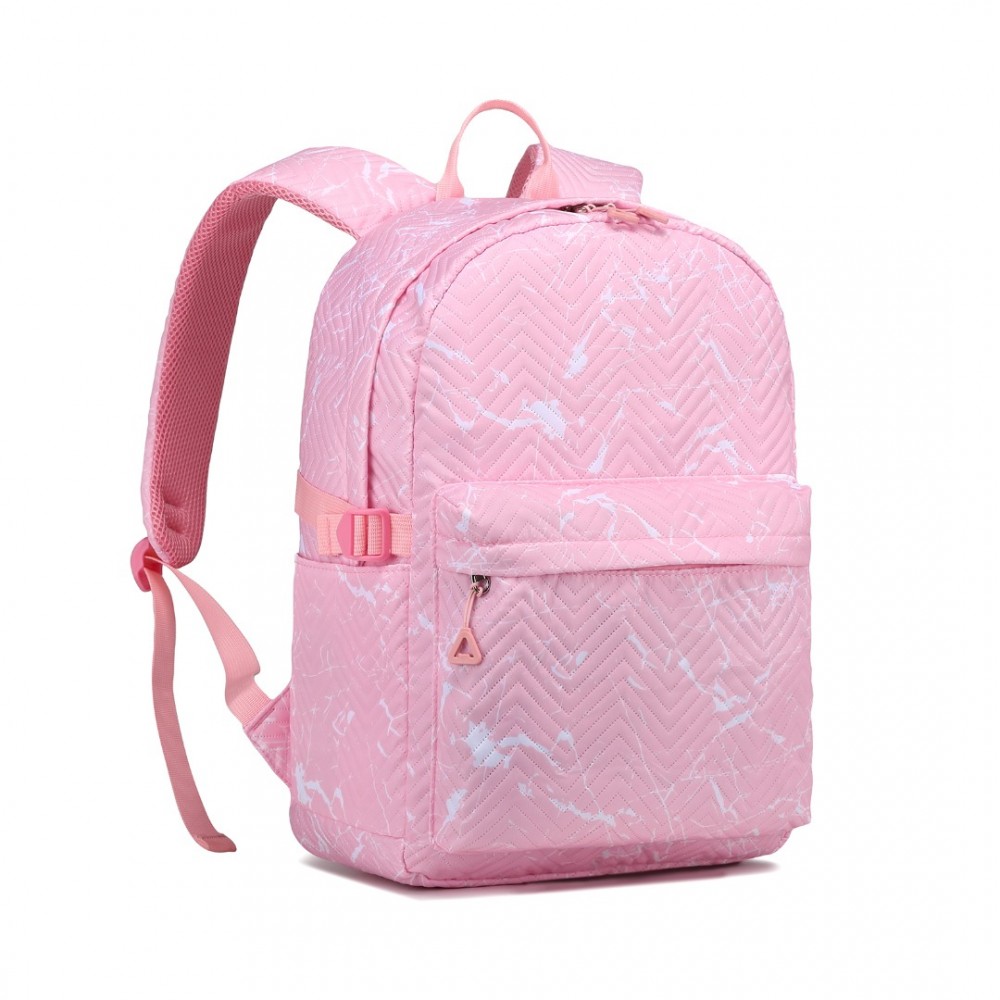 Levně Kono voděodolní školní batoh na notebook 22L - růžový