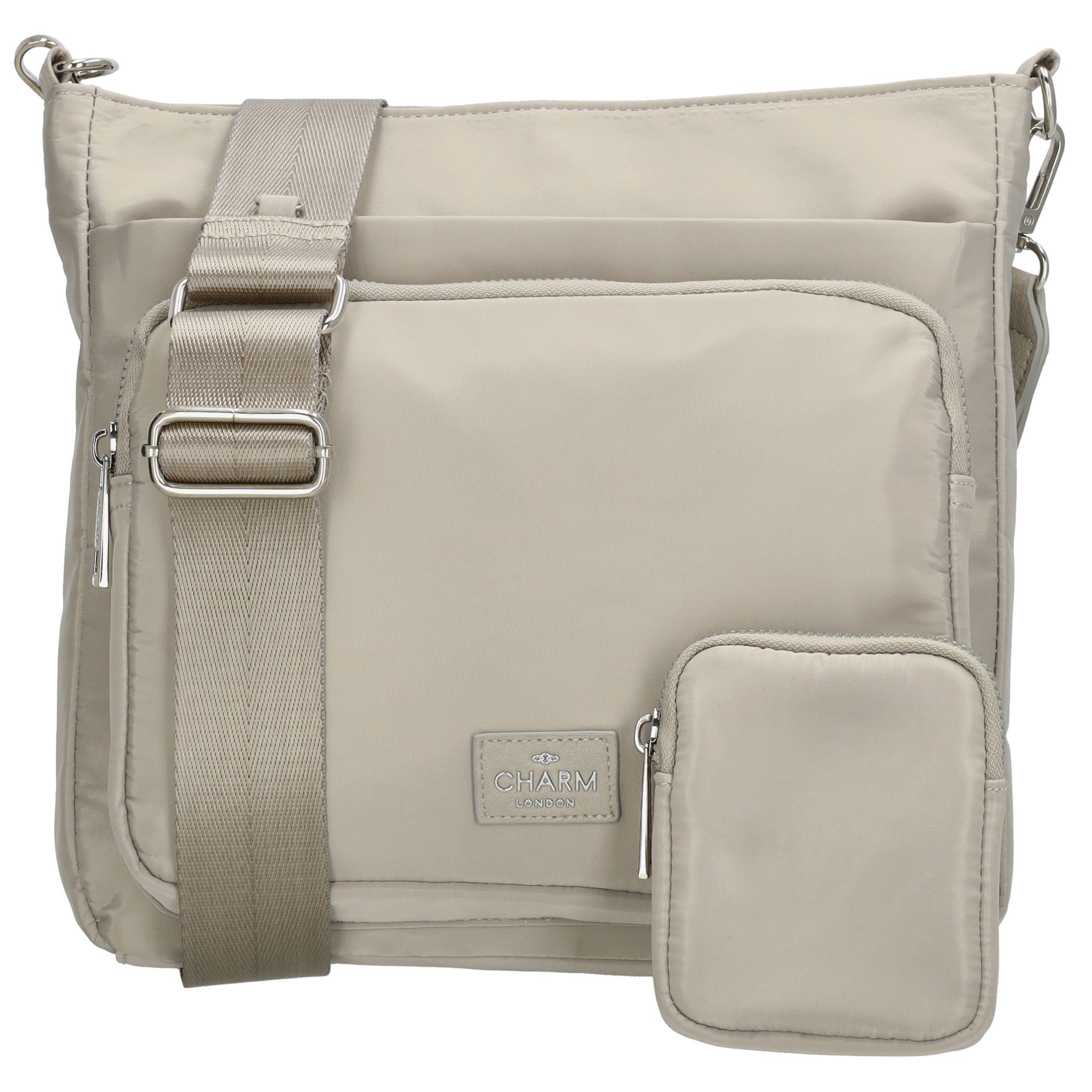 Charm London dámská taška přes rameno Odeon - světle šedá