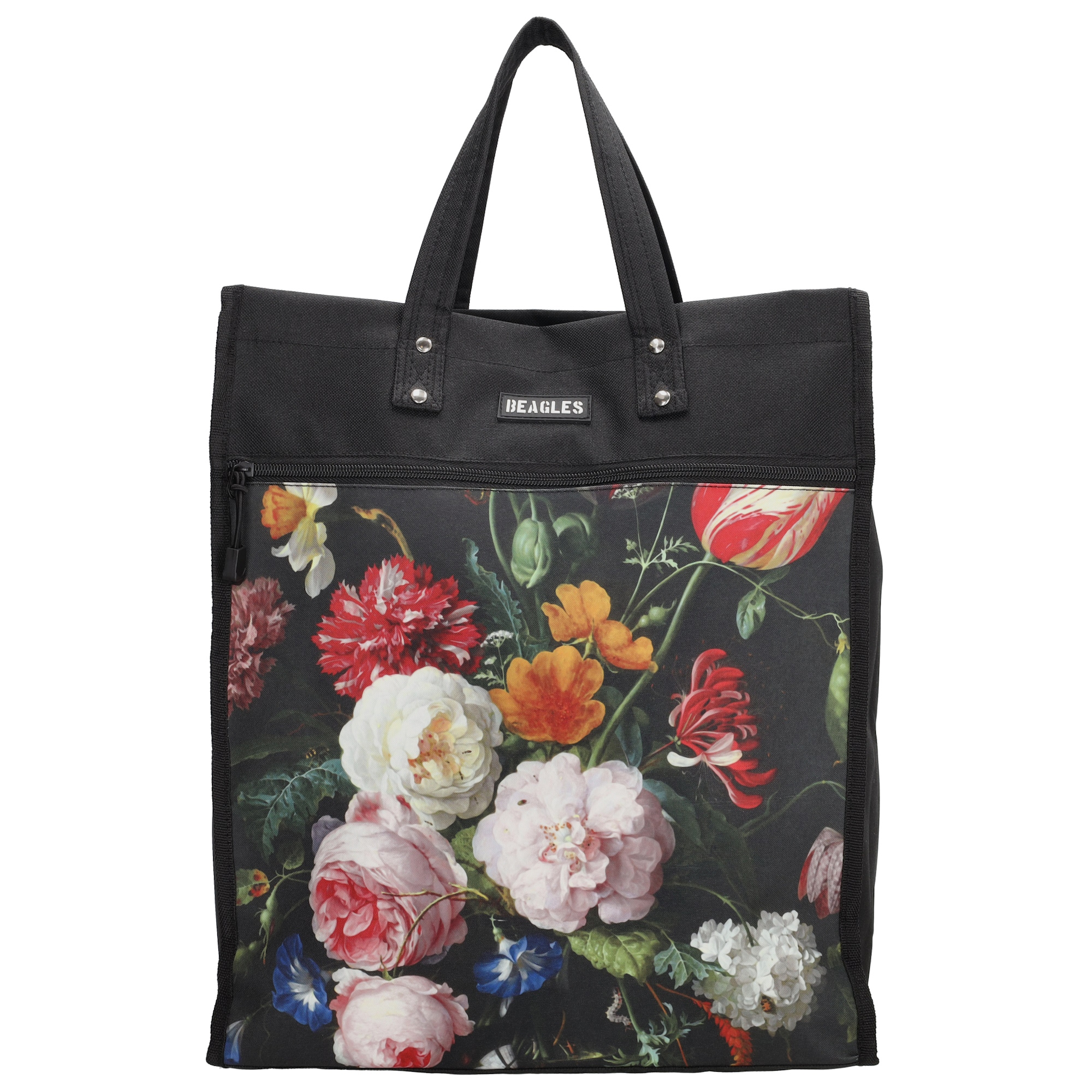 Beagles Shop & Go nákupní taška Flower 25L - černá