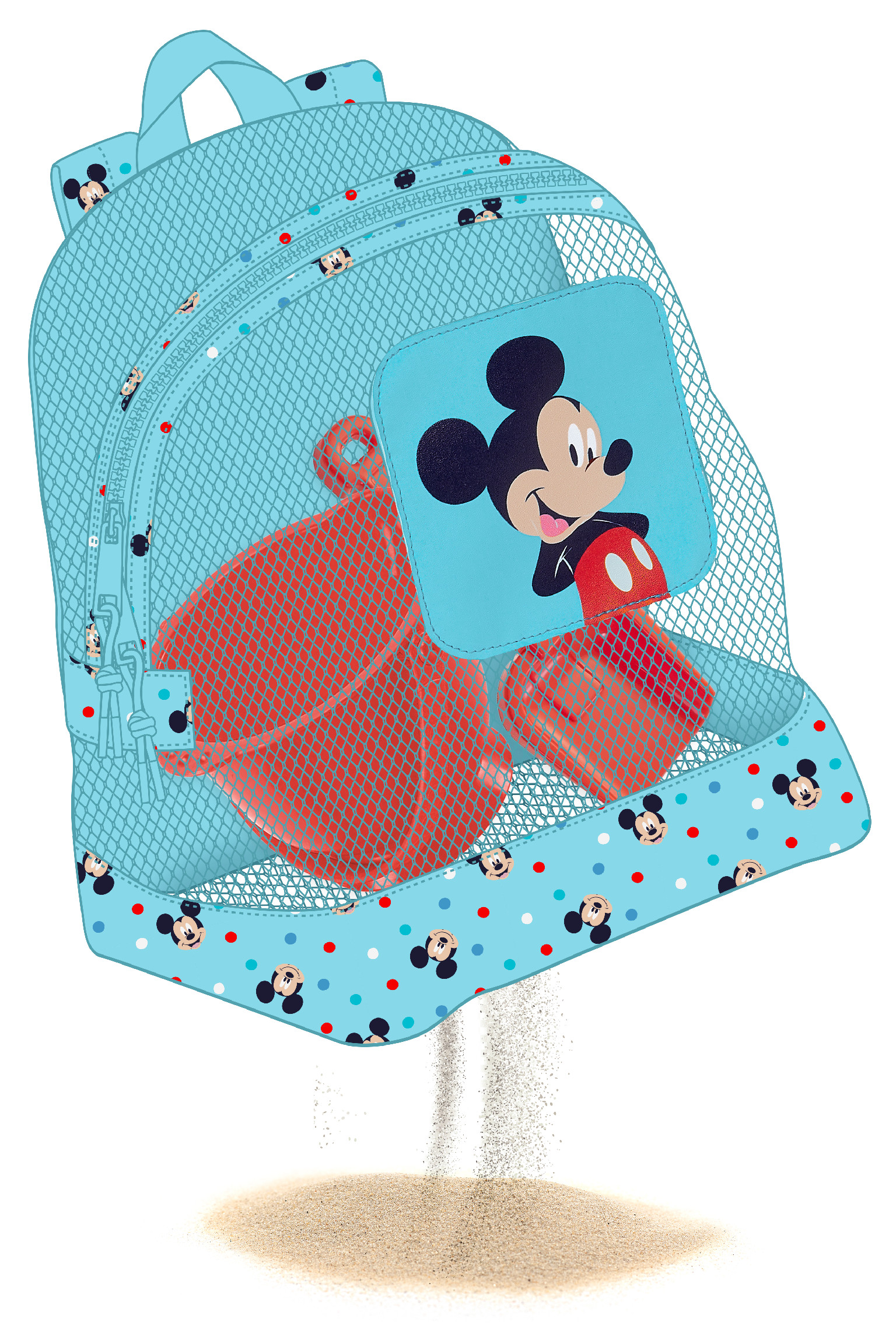 Safta Dětský síťovaný batoh na pískoviště Mickey Mouse - 13L