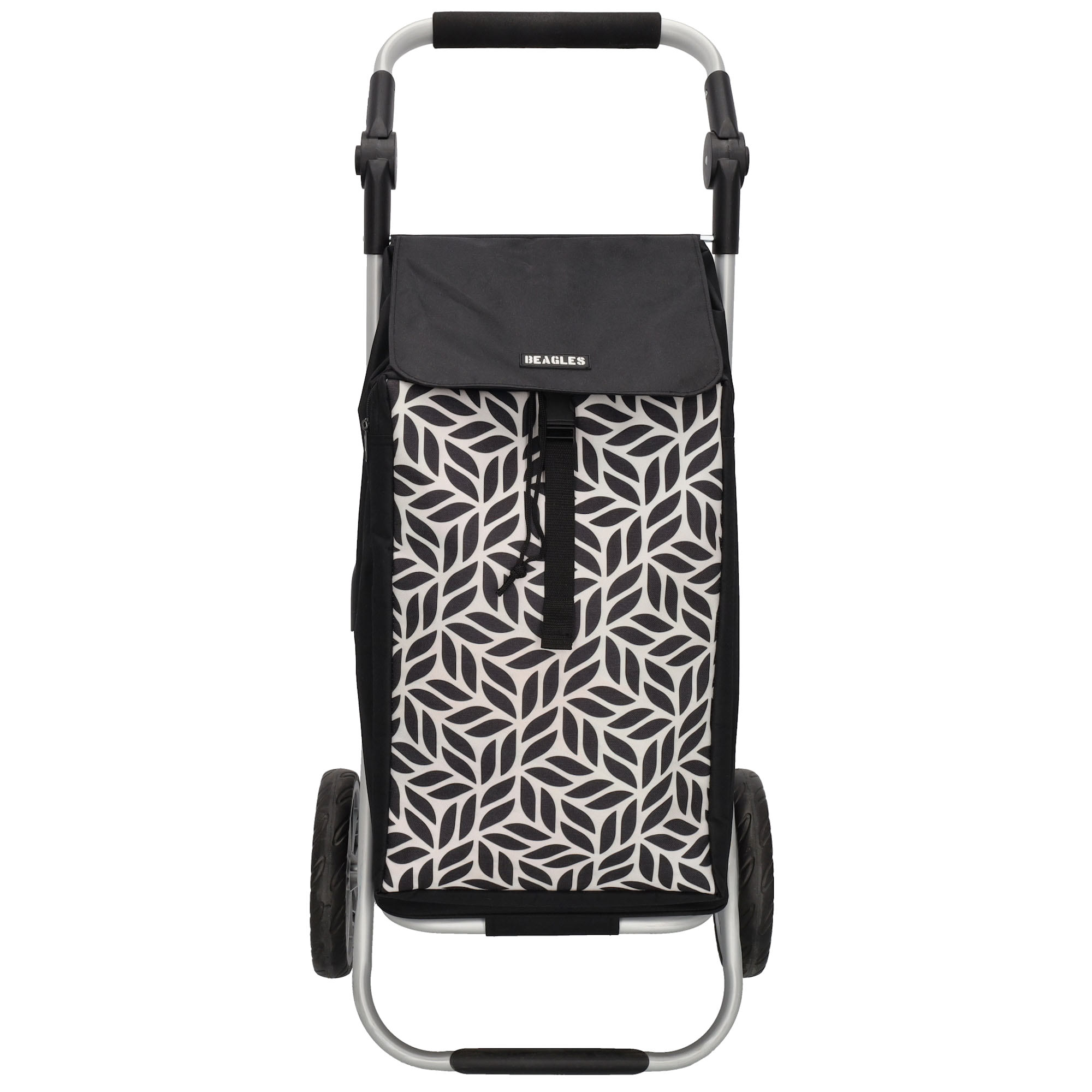 Nákupní taška na kolečkách Beagles Alberic Flower - bílá/květy 41,76L