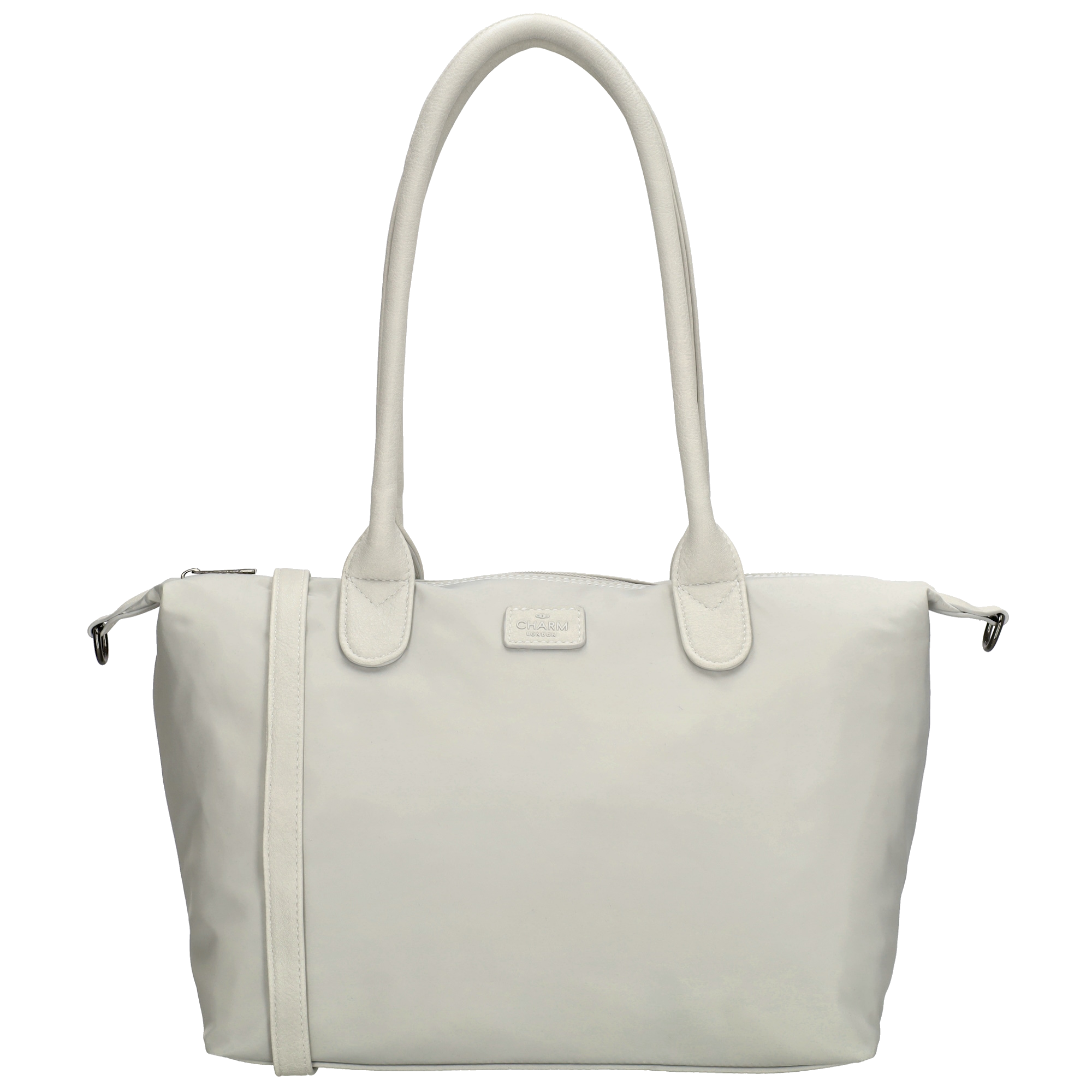 Dámská shopper taška Charm London Buckingham Mono 15,5L - světle šedá
