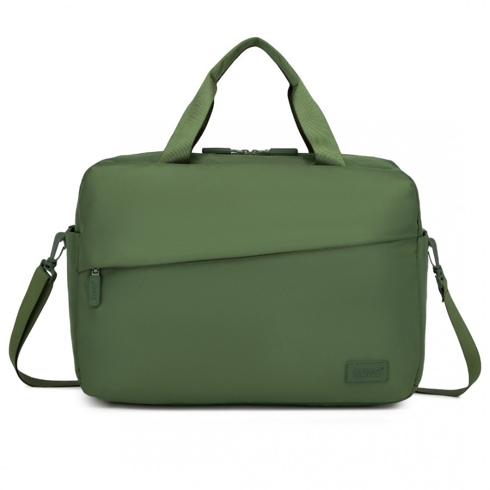 Voděodolná cestovní taška s přihrádkou na notebook KONO – zelená