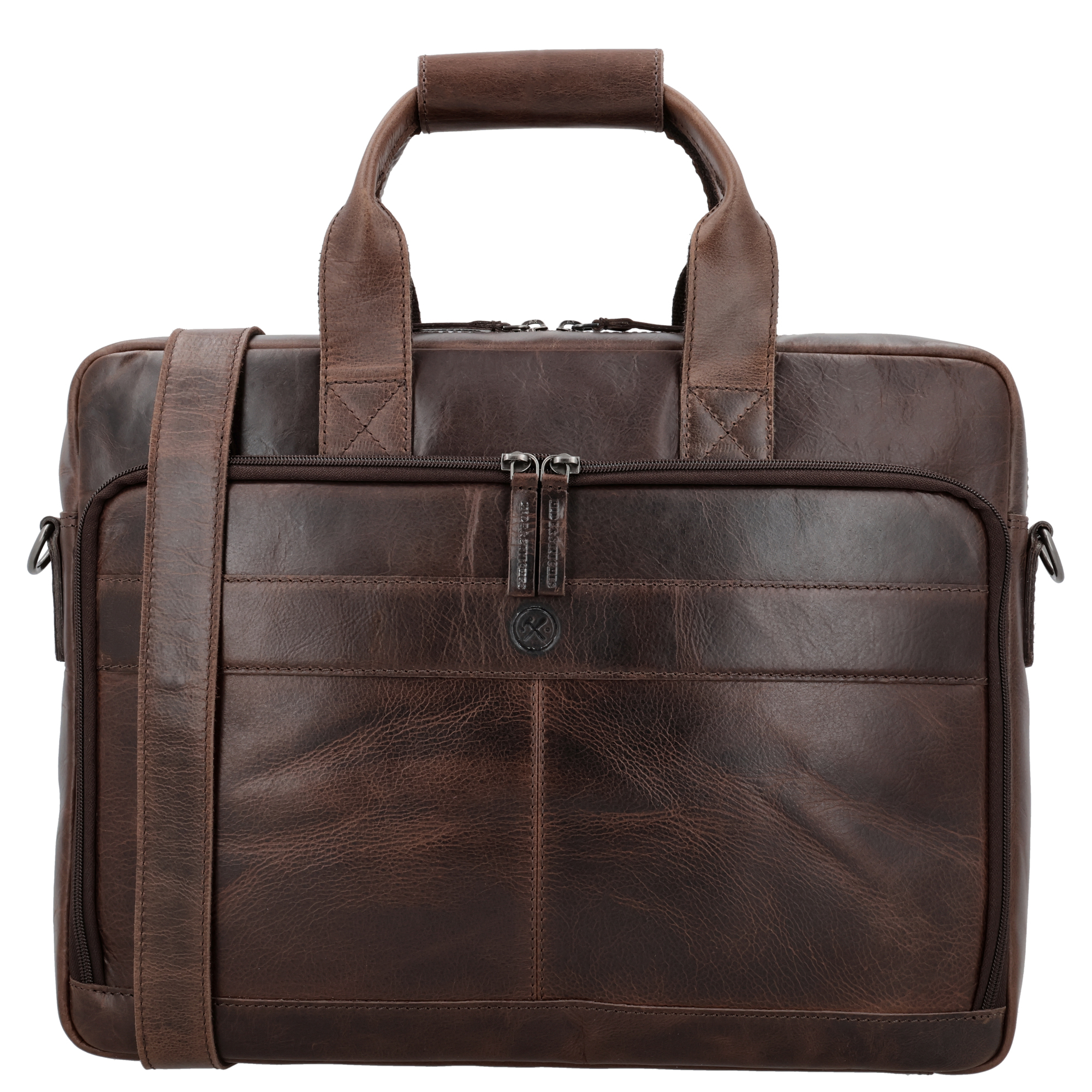 Kožená Business taška - Next Navajo - Hide & Stitches - 8 L - tmavě hnědá - 15,6” v dárkovém balení