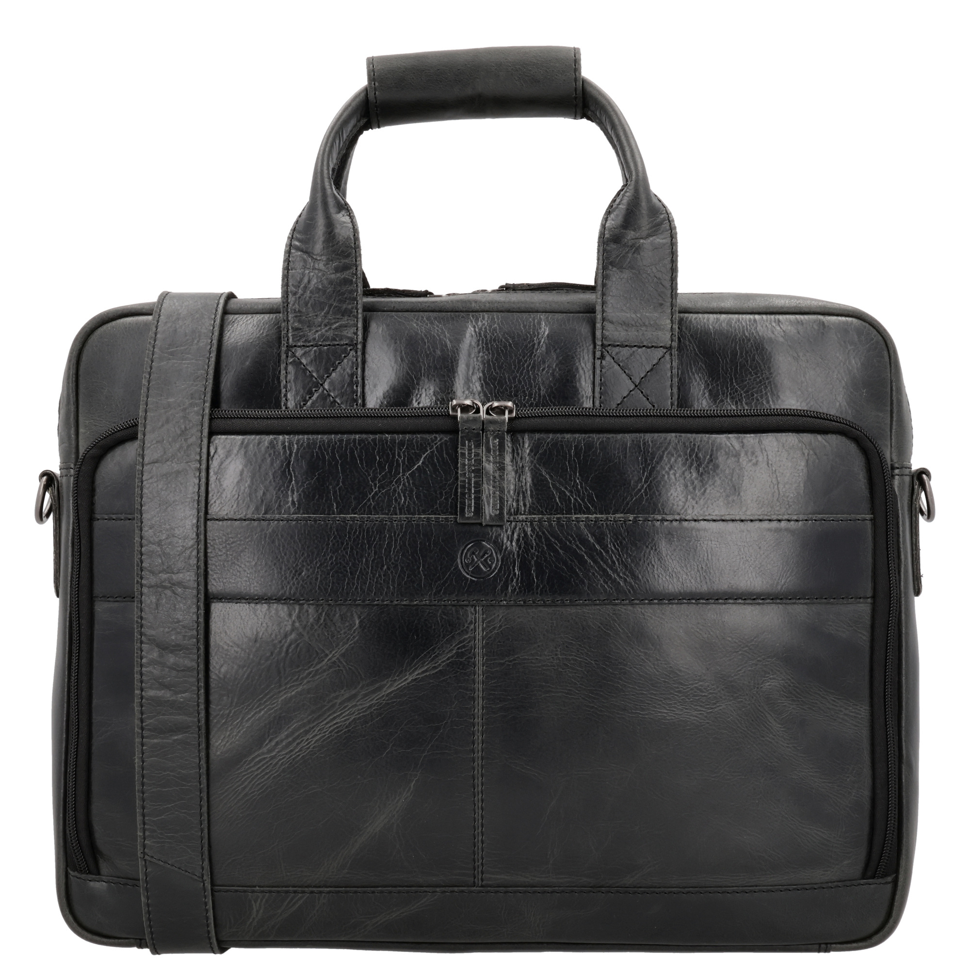 Kožená Business taška - Next Navajo - Hide & Stitches - 8 L - černá - 15,6” v dárkovém balení