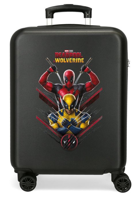 Marvel Dětský kabinový kufr Deadpool & Wolverine - 55 cm - černý - 34 L