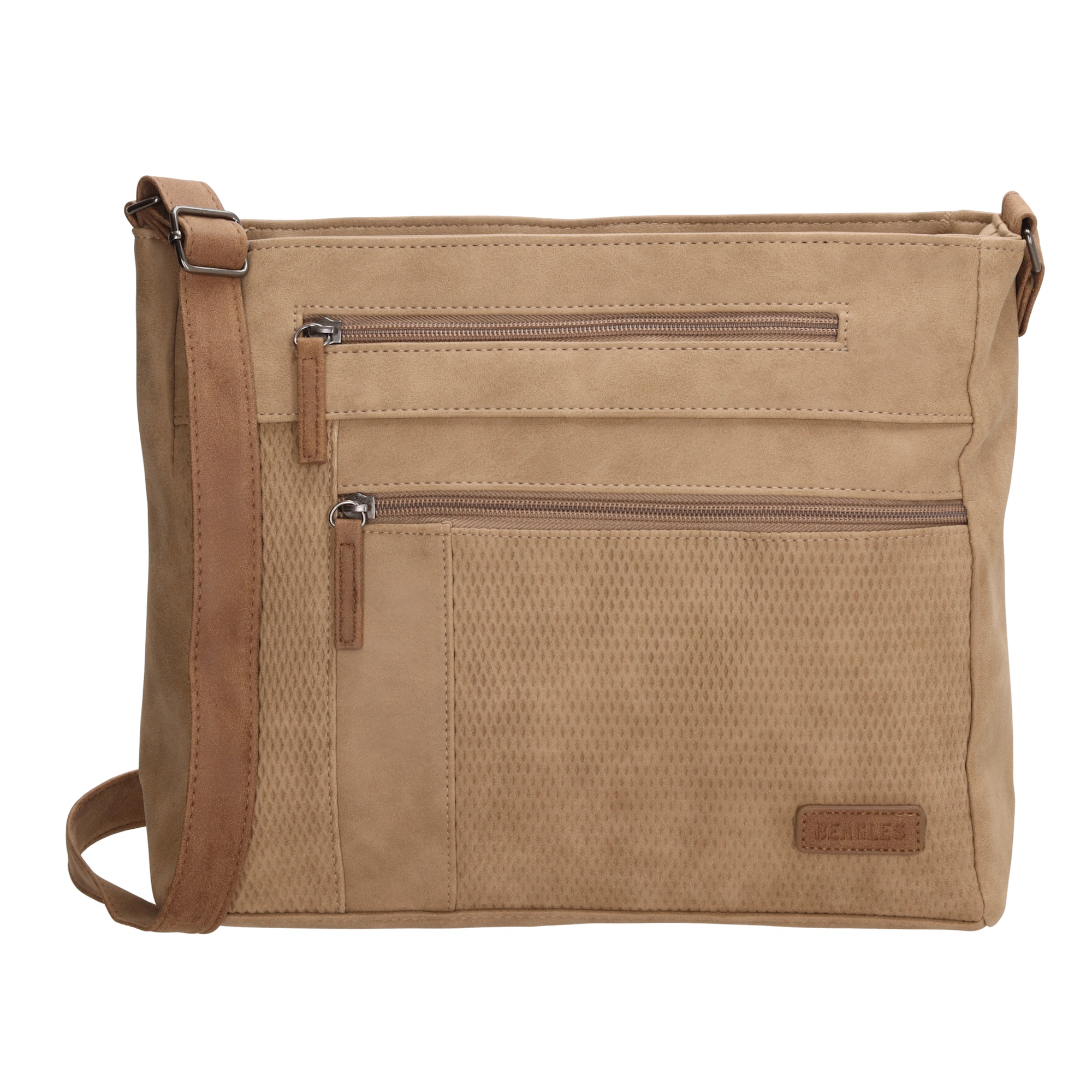 Beagles Brunete dámská crossbody kabelka dvoukomorová - taupe