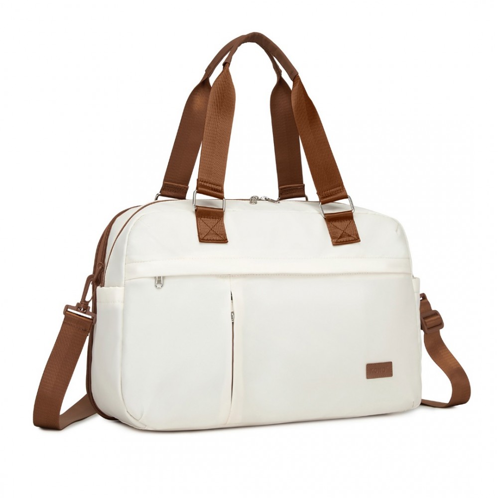 Víceúčelová rozšiřitelná cestovní taška Kono - béžovo-hnědá - 36 L