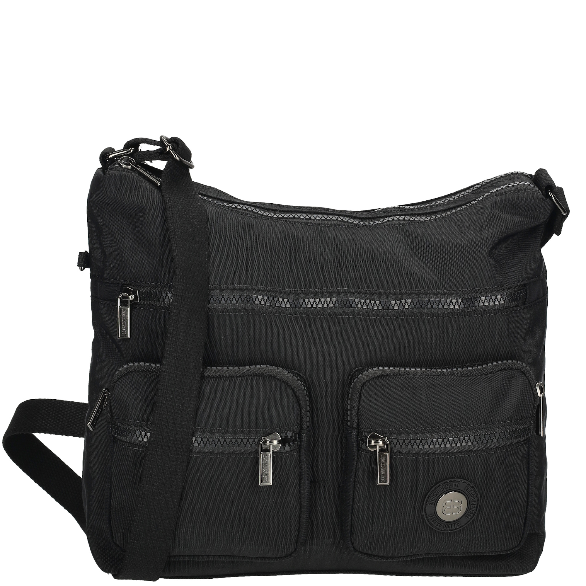 Dámská taška na rameno multipocket Crinkle Enrico Benetti - černá