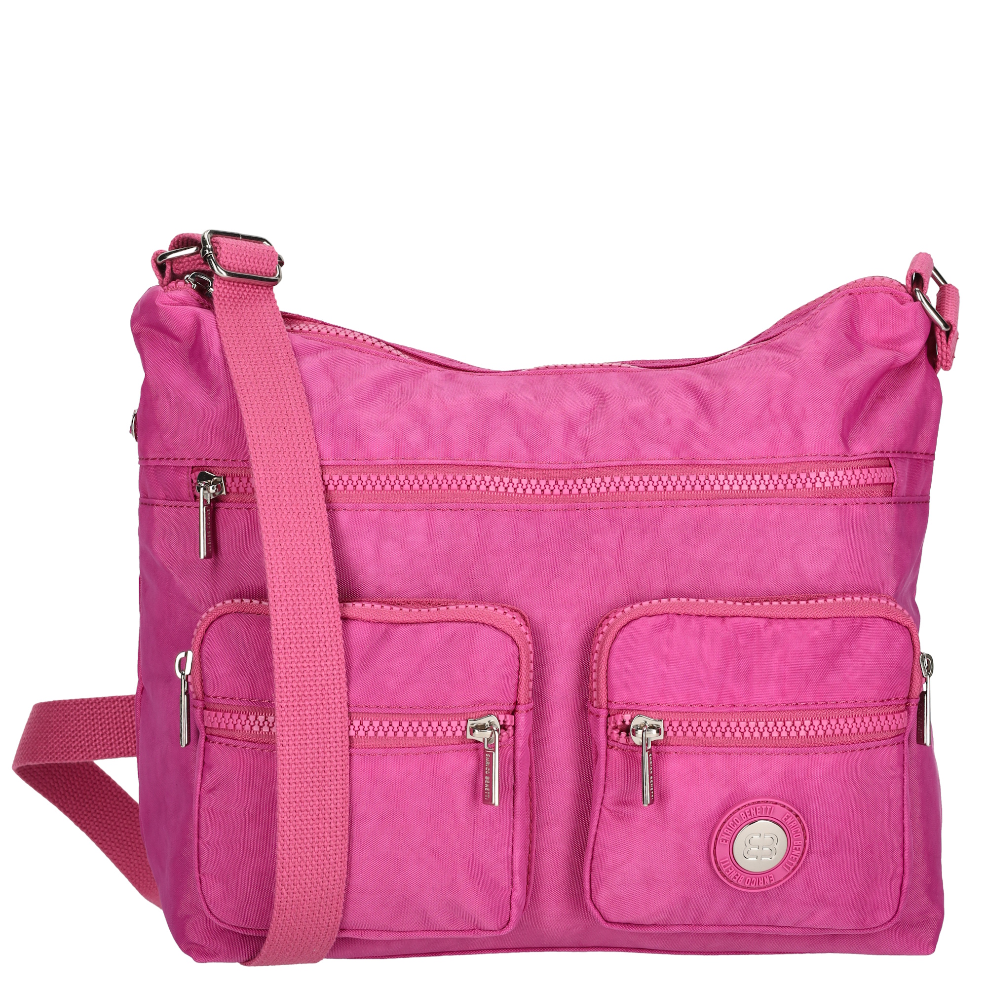 Dámská taška na rameno multipocket Crinkle Enrico Benetti - fuchsiová