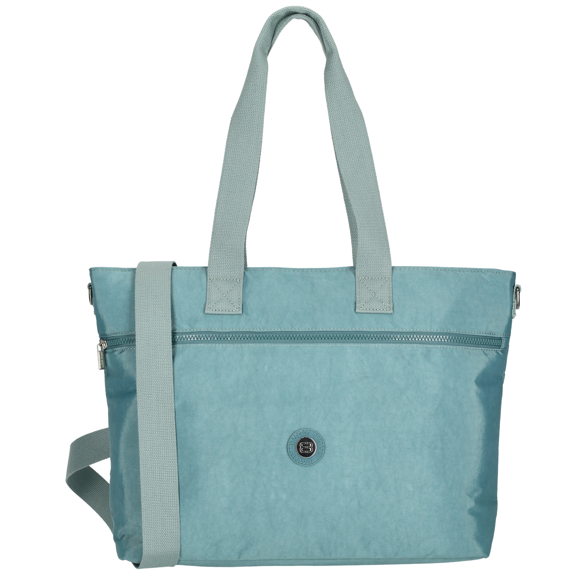 Dámská shopper taška Crinkle Enrico Benetti 15" - tyrkysová