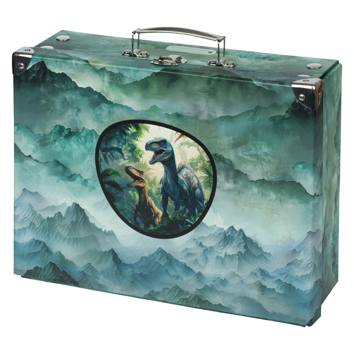 BAAGL Skládací školní kufřík Dino s kováním Presco Group