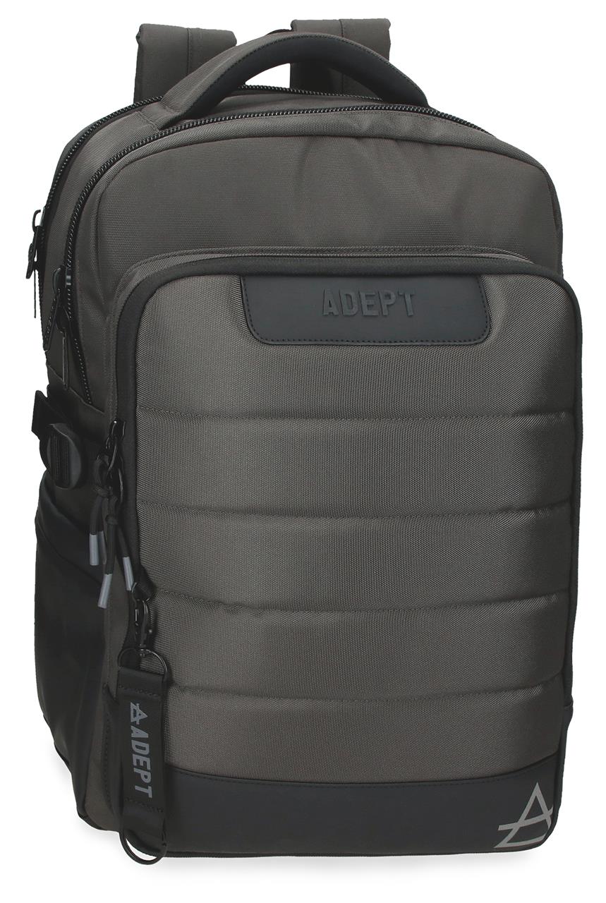 Batoh na notebook s USB portem Adept Dmas - šedý 18 L