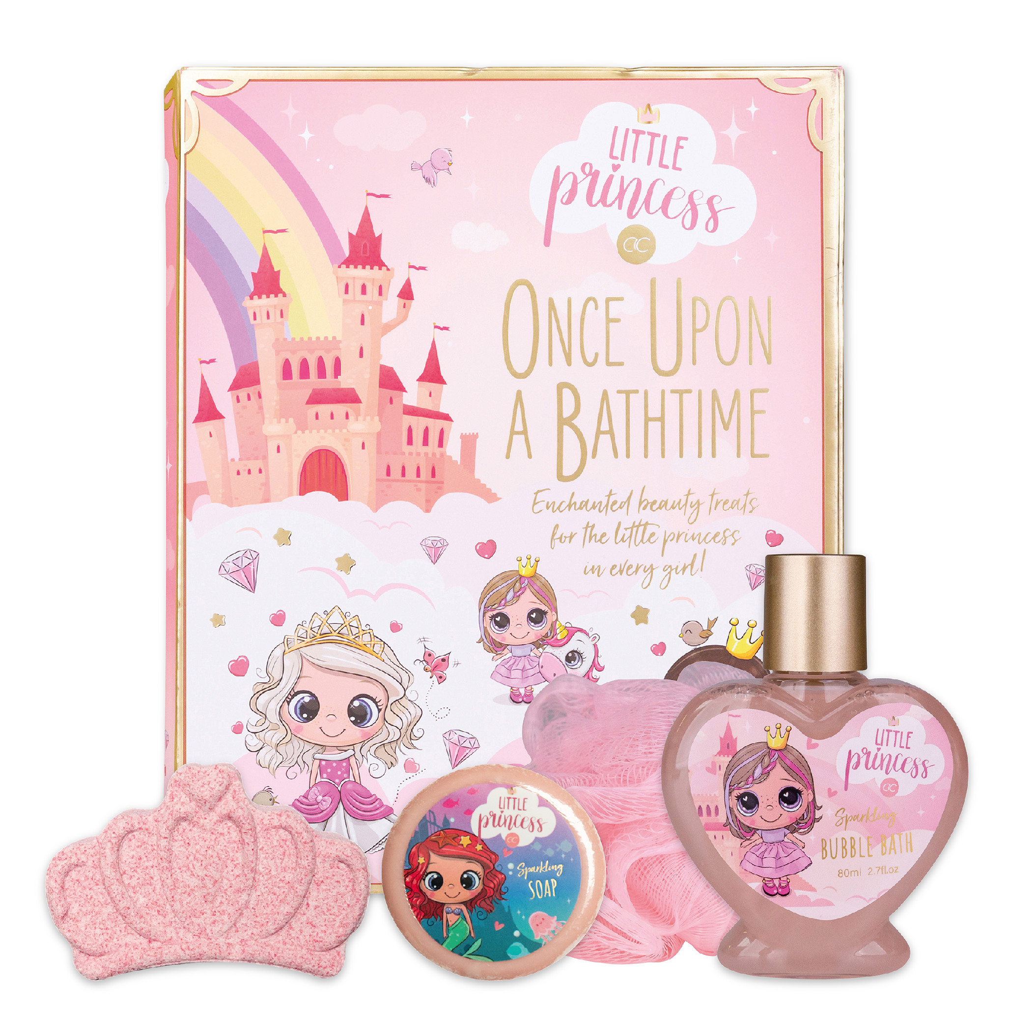 Koupelový set LITTLE PRINCESS v dárkové krabičce ve tvaru knihy - ACCENTRA