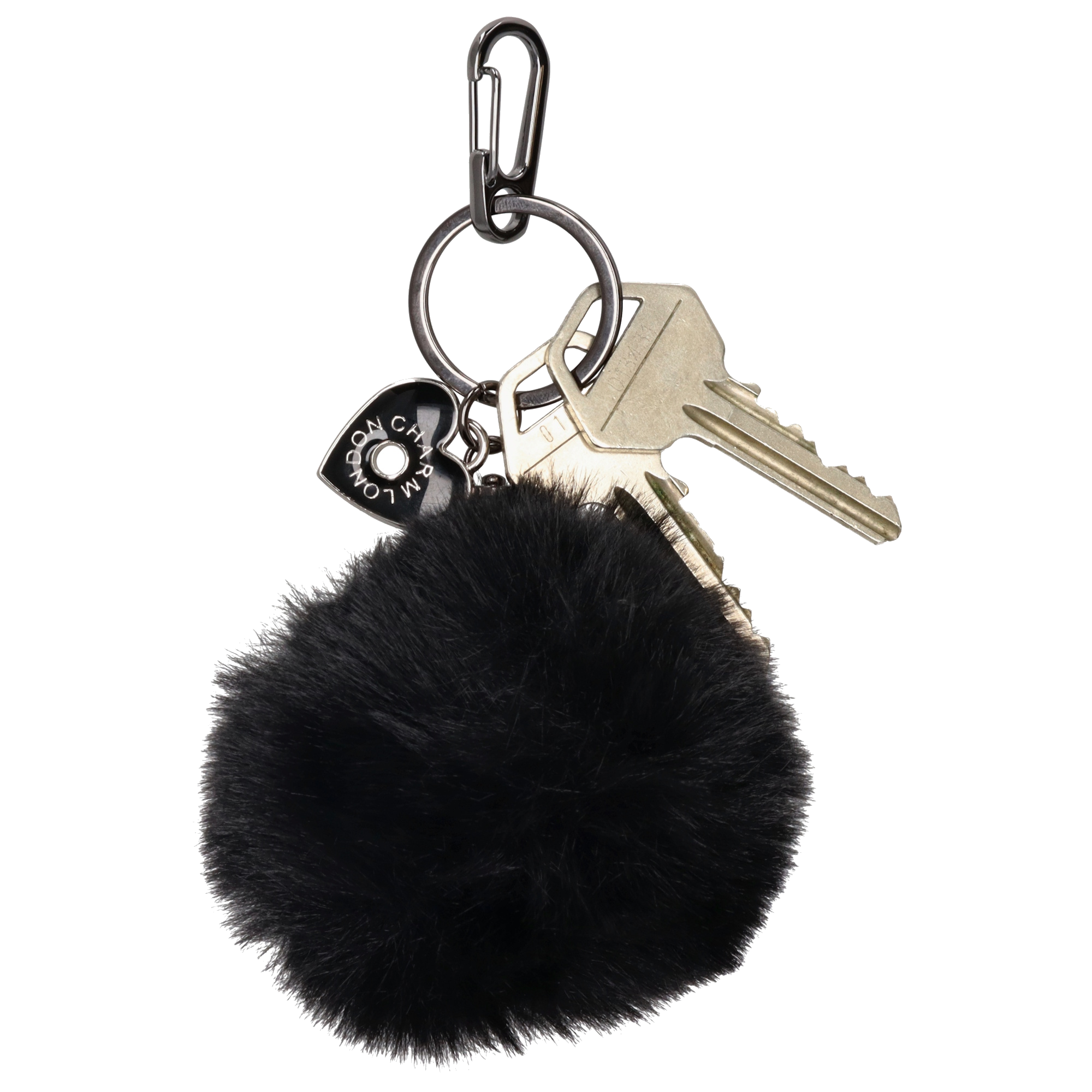 Plyšová klíčenka Charm London Buckingham - černá