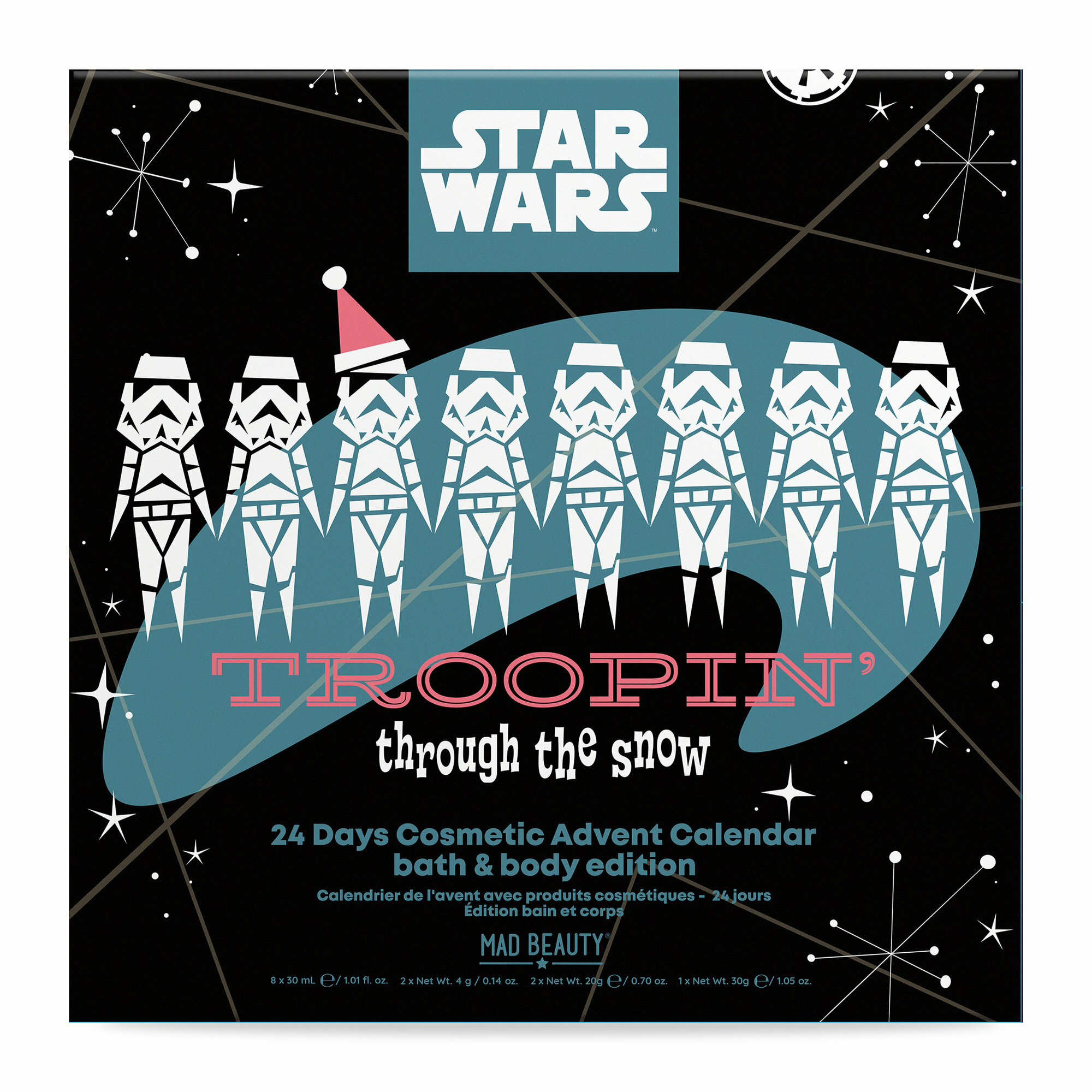 MAD BEAUTY Star wars adventní kalendář v rozkládací krabičce