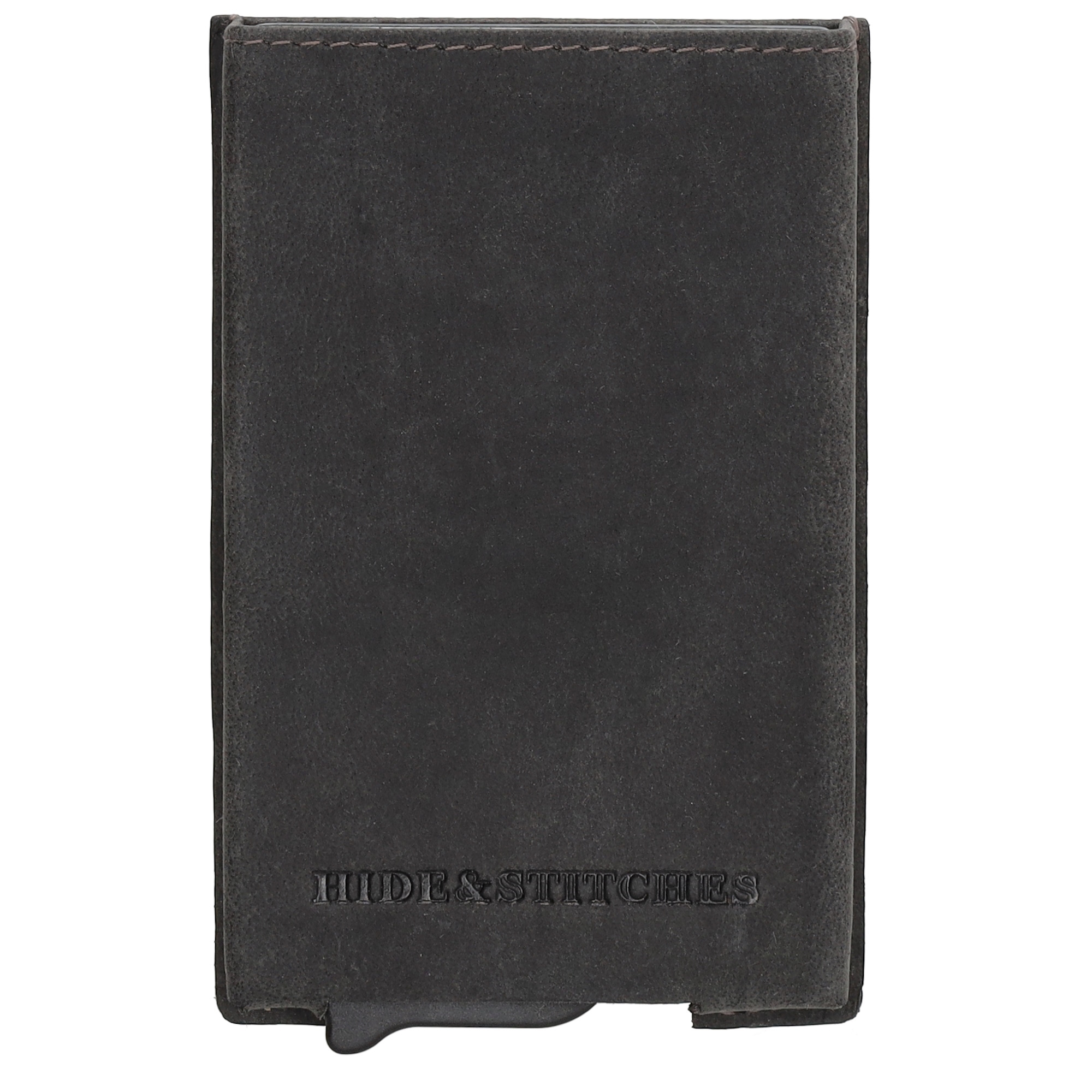 Kožená bezpečnostní peněženka Hide & Stitches - černá