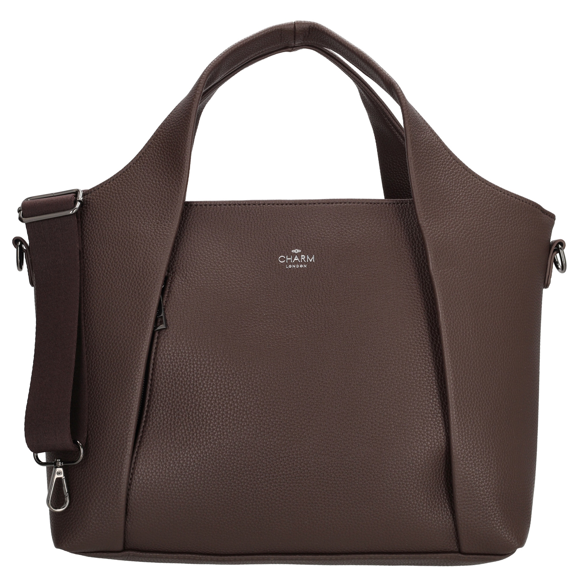 Prémiová kožená kabelka - Mulberry Street - Charm London - 15 L - tmavě hnědá