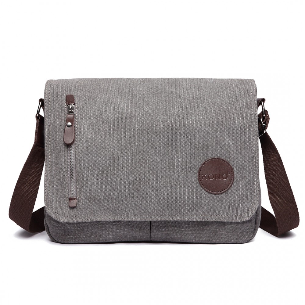 Levně Kono Pánská crossbody taška - šedá