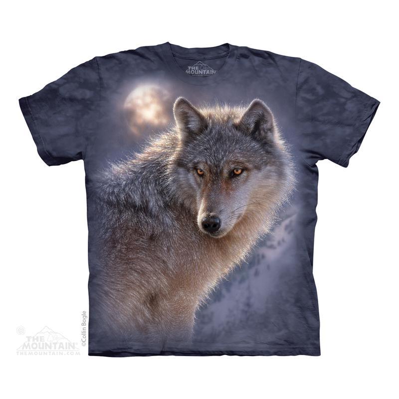 Levně Pánské batikované triko The Mountain - Bílý Vlk - šedé
