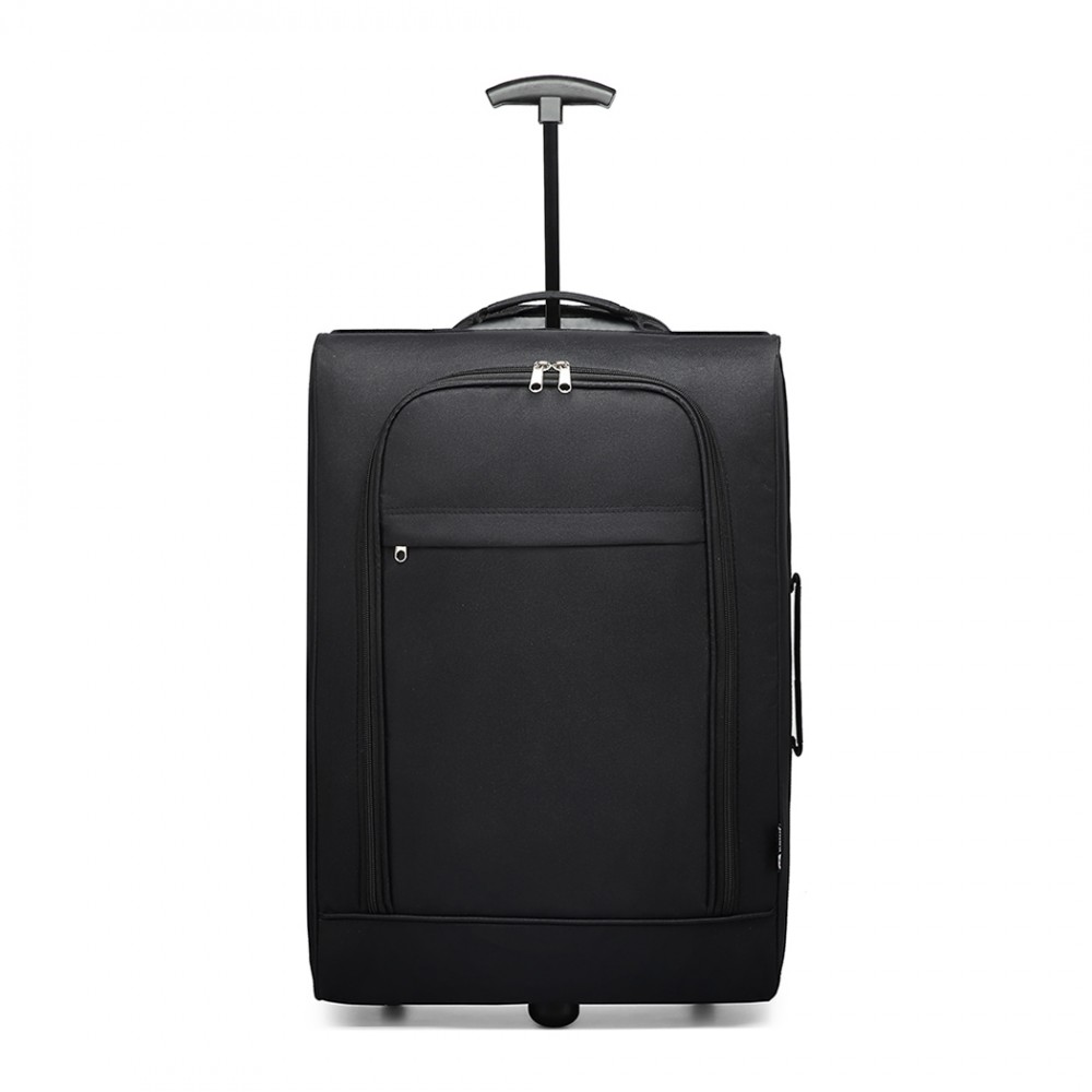 Levně KONO Cestovní příruční kufr na kolečkách - černý - 32L